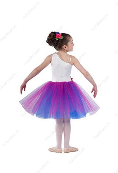 Romantik Uzun Tütü Bale Dans Kostümü BLU-03