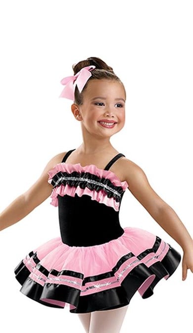 Siyah-Pembe Bale Dans Tütü Kostümü BLK-28