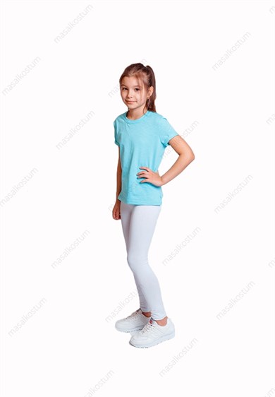 Uzun Tayt Çocuk Cimnastik Dans Poliamid GYM-102