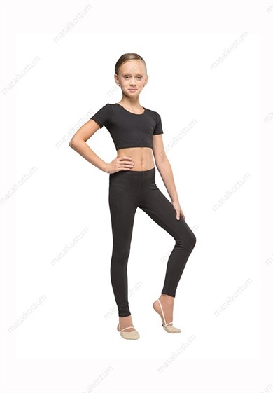 Uzun Tayt Çocuk Dans Bale Cimnastik Koton GYM-103