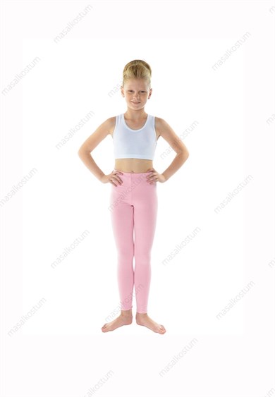 Uzun Tayt Koton Pembe