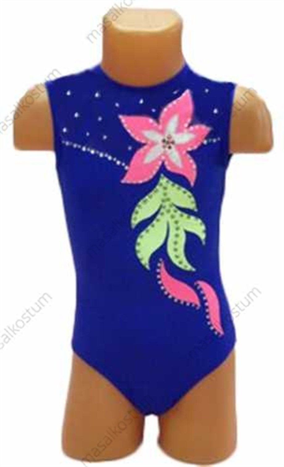 Çiçek Desenli Simli Mayo