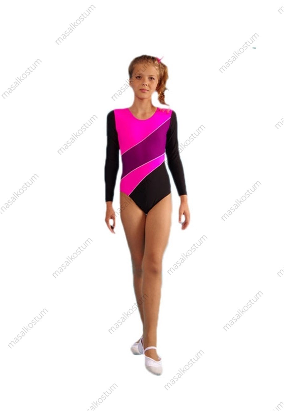 Uzun Kollu Parçalı Biyeli Mayo