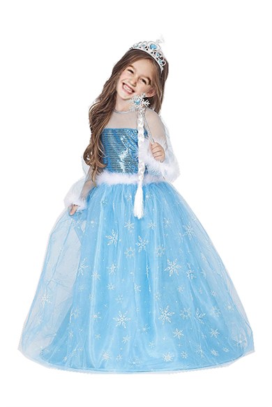 Prenses Elsa Karlar Kralicesi Çocuk Kostümü
