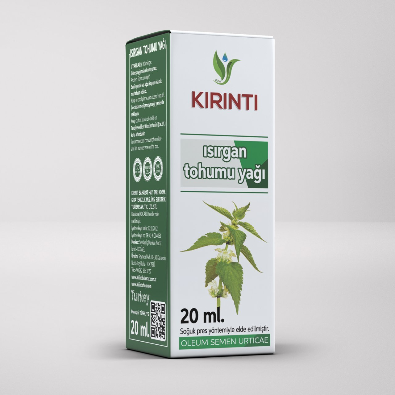 Kırıntı Isırgan Tohumu Yağı 20 cc