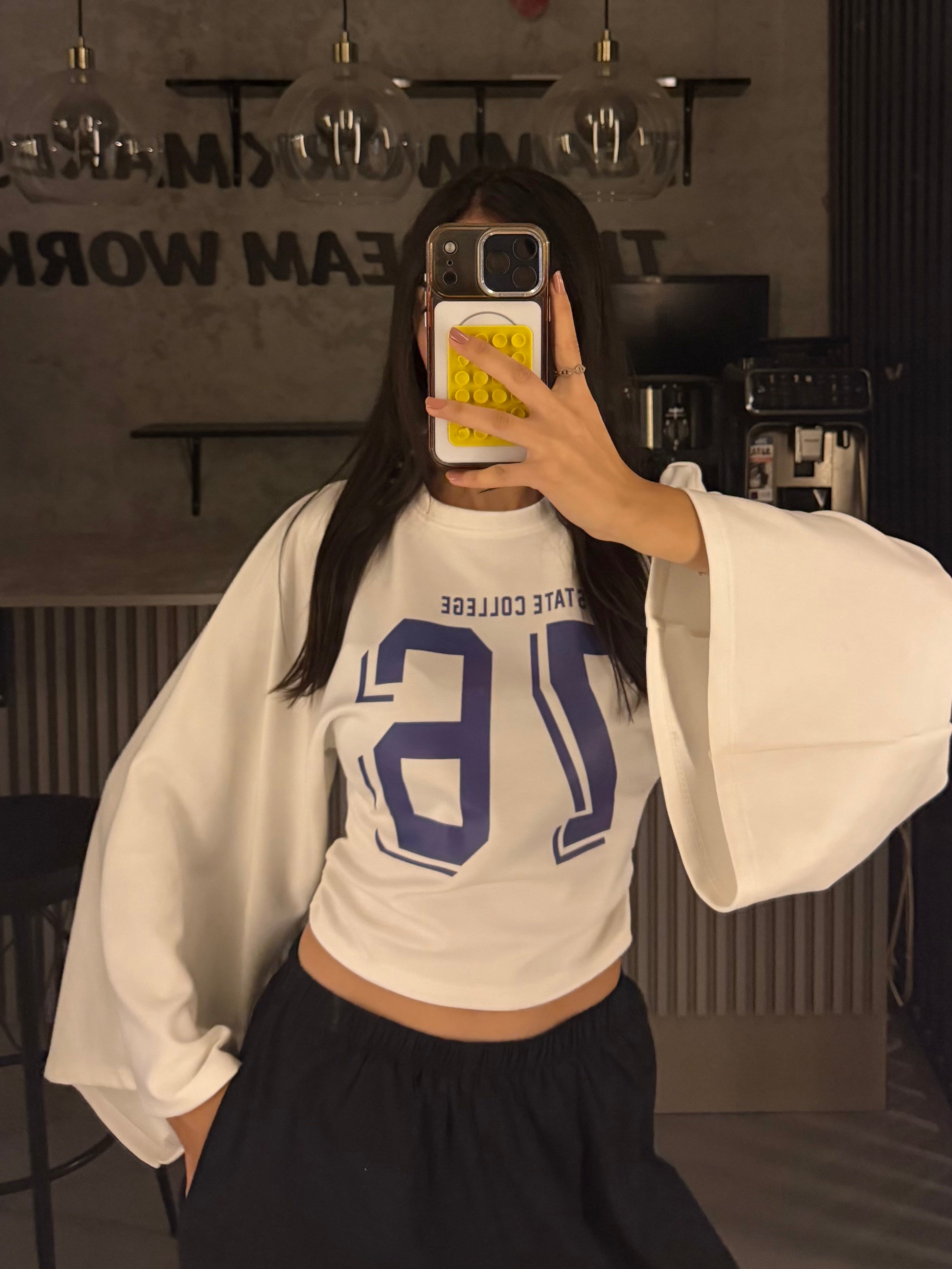 BEYAZ BASKILI BEL KORSELİ BODY