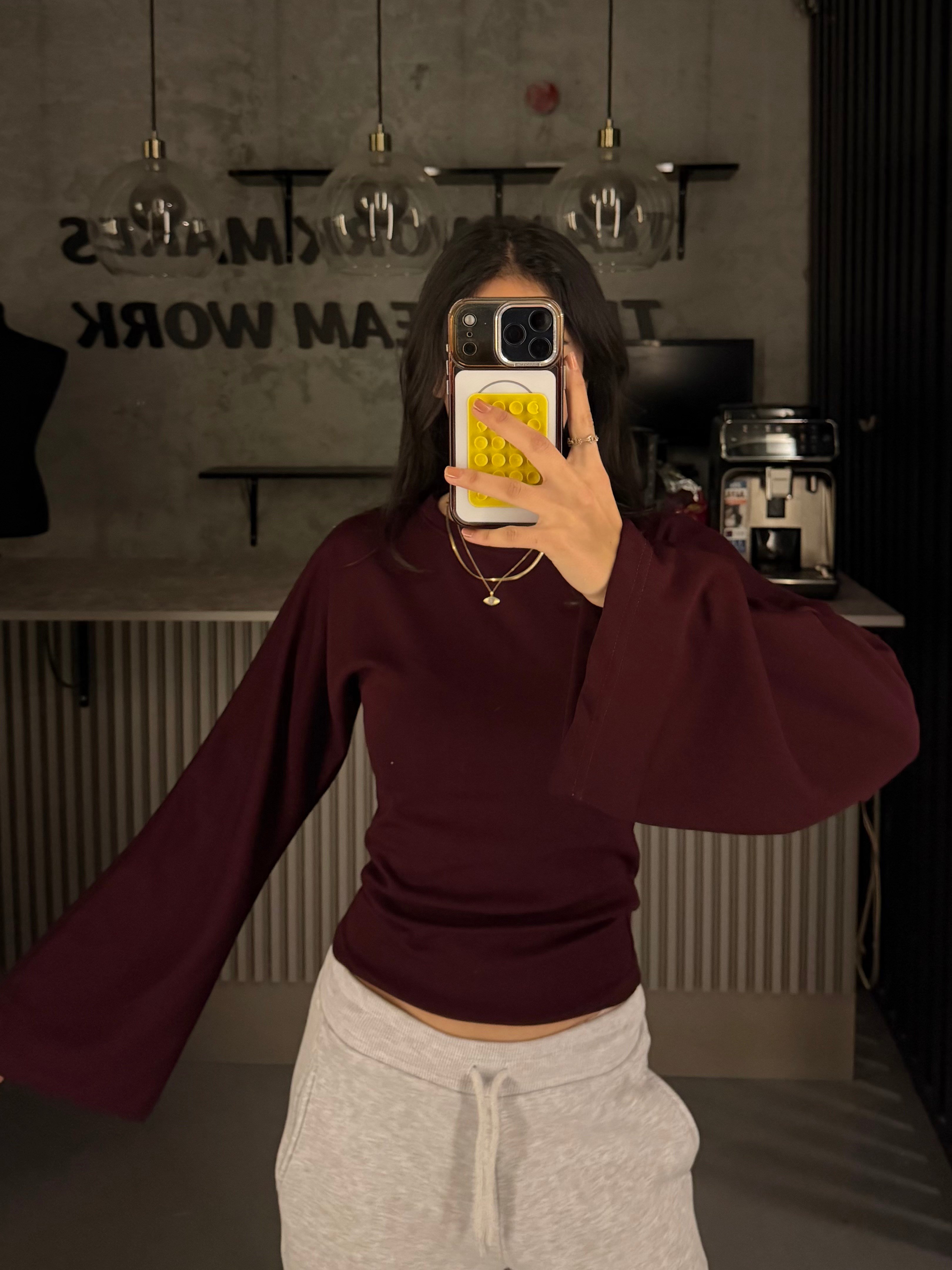 BORDO MODAL KUMAŞ BEL KORSELİ BODY