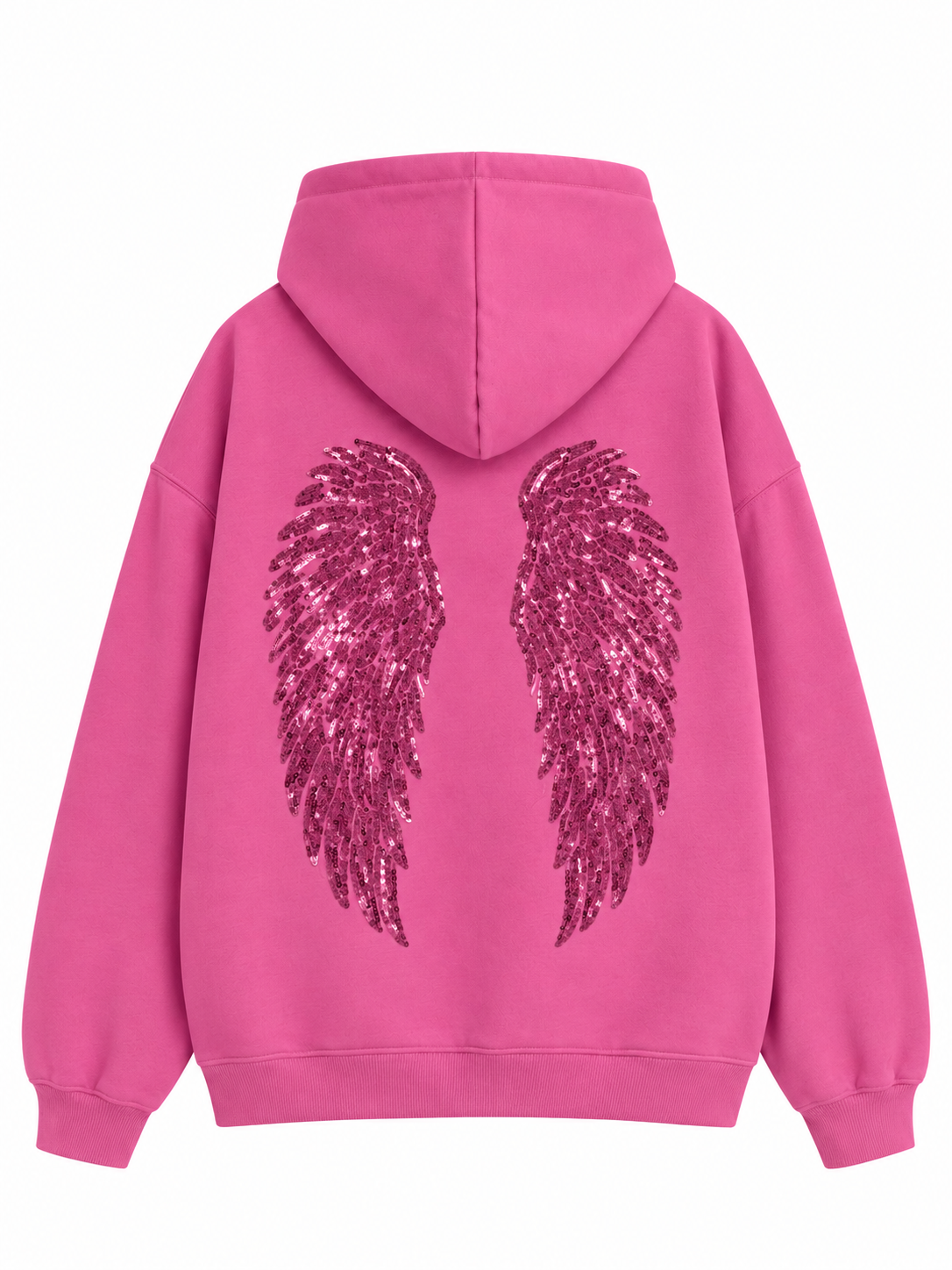 FC ANGEL PEMBE 3 İPLİK ŞARDONLU PULLU SWEATSHIRT