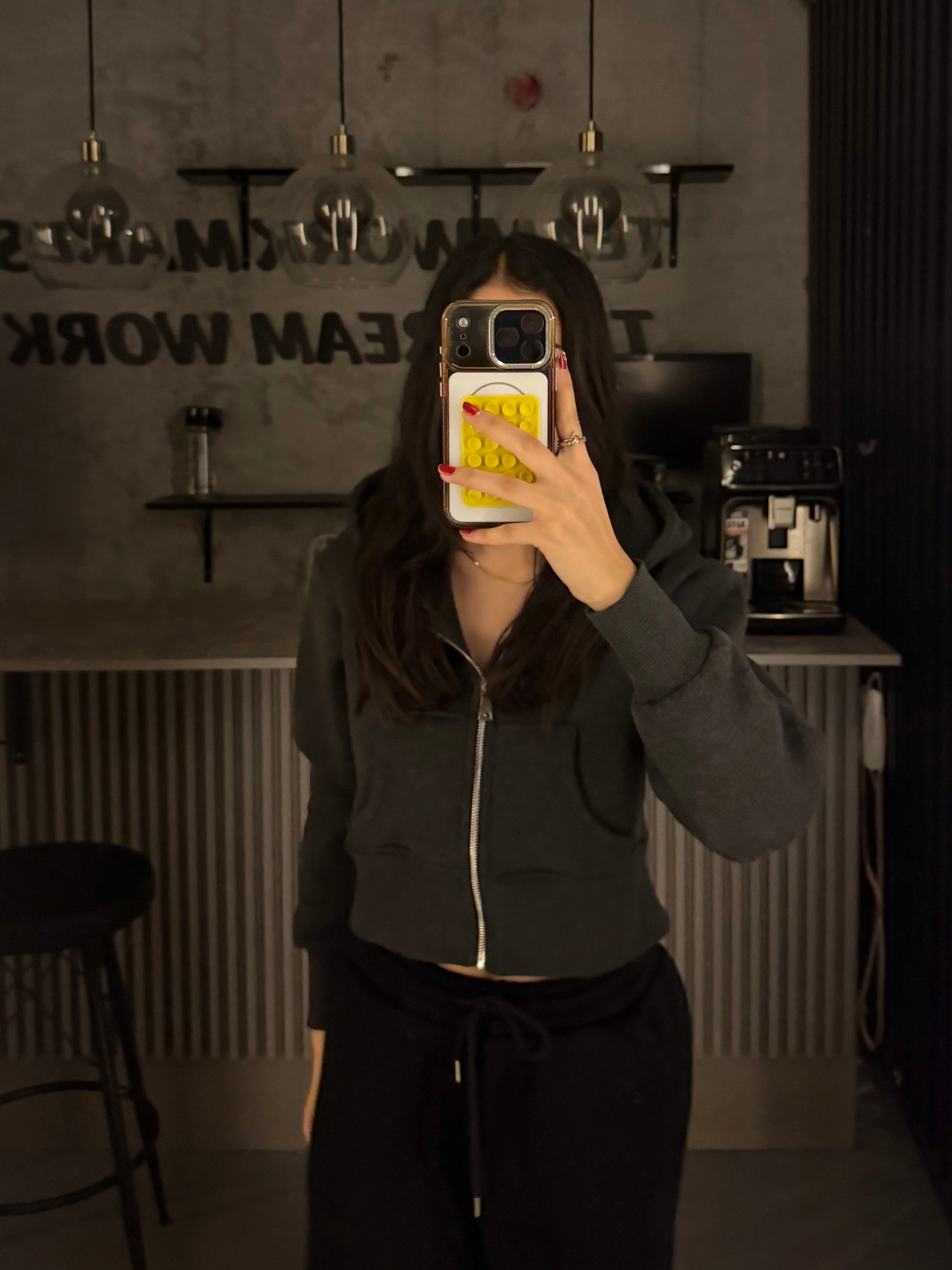 FC ANTRASİT CROPZIP 3 İPLİK SWEATSHIRT