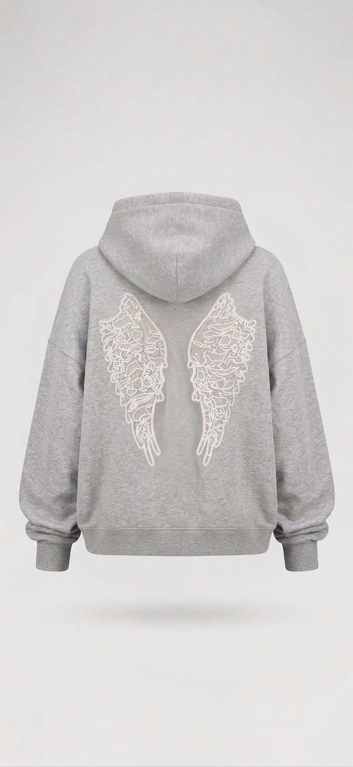 FC GRİ ANGEL DANTEL SWEATSHİRT