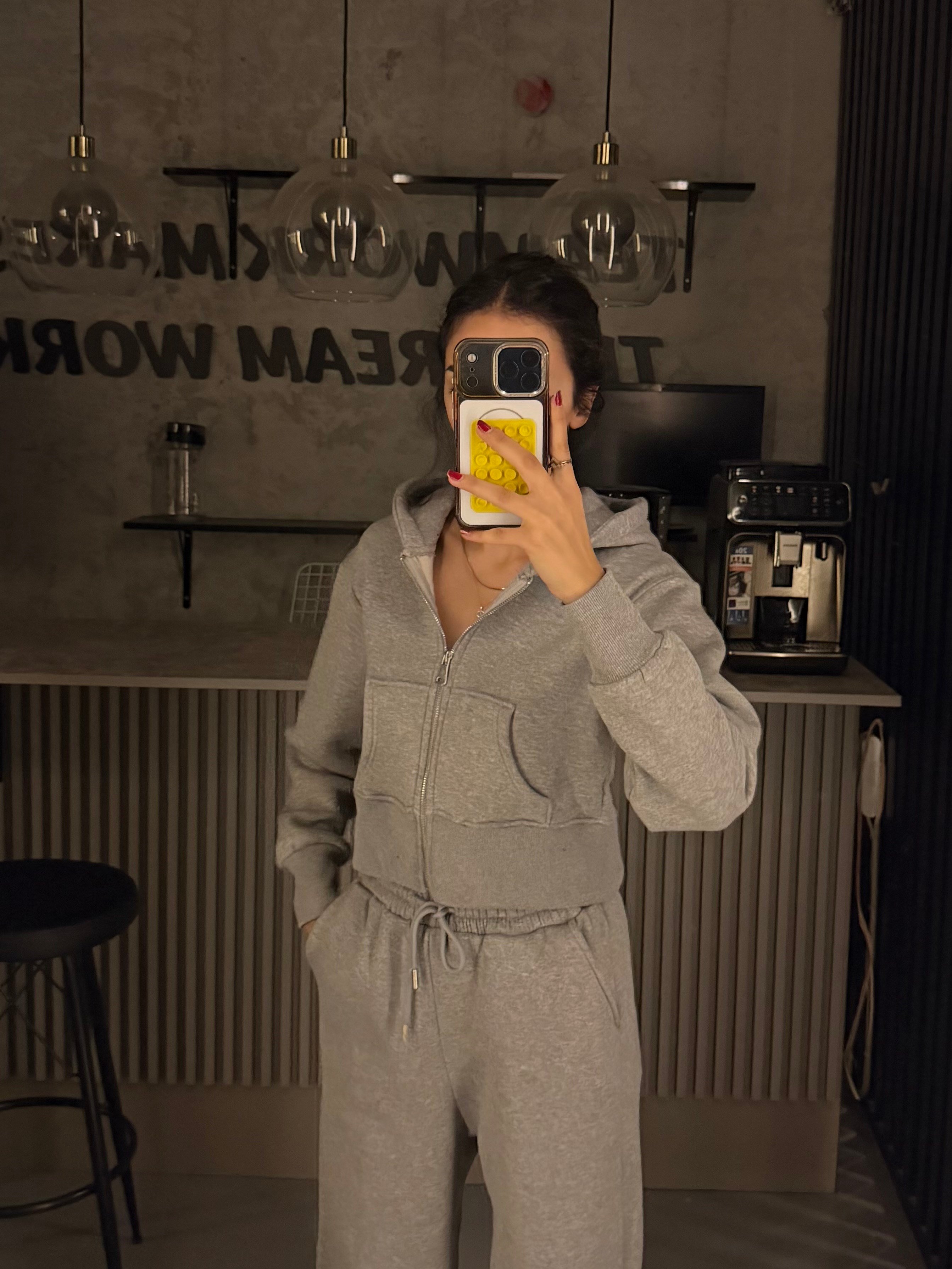 FC GRİ CROPZIP 3 İPLİK SWEATSHIRT