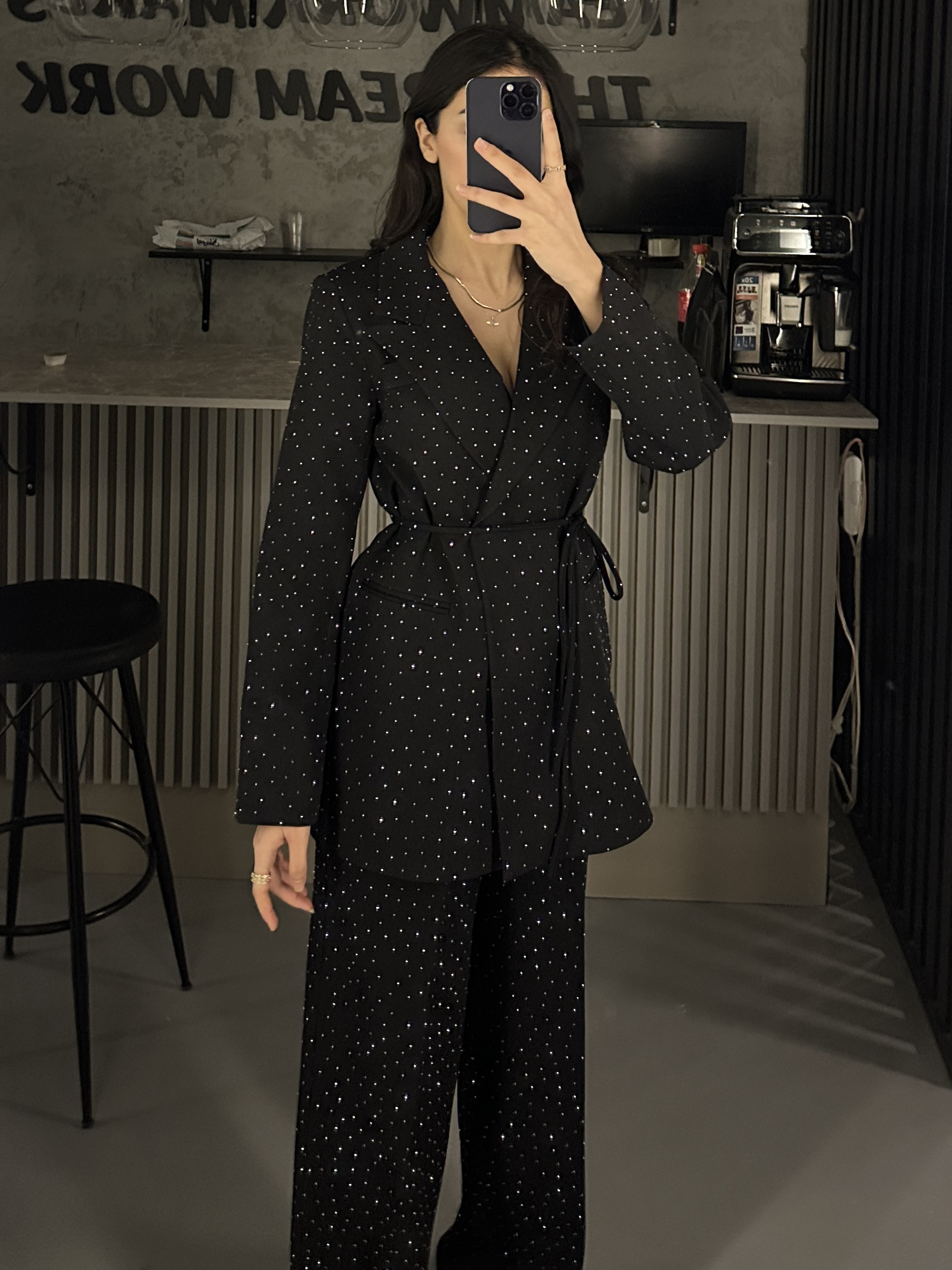 FULL TAŞLI BAĞLAMALI BLAZER PANTOLON TAKIM