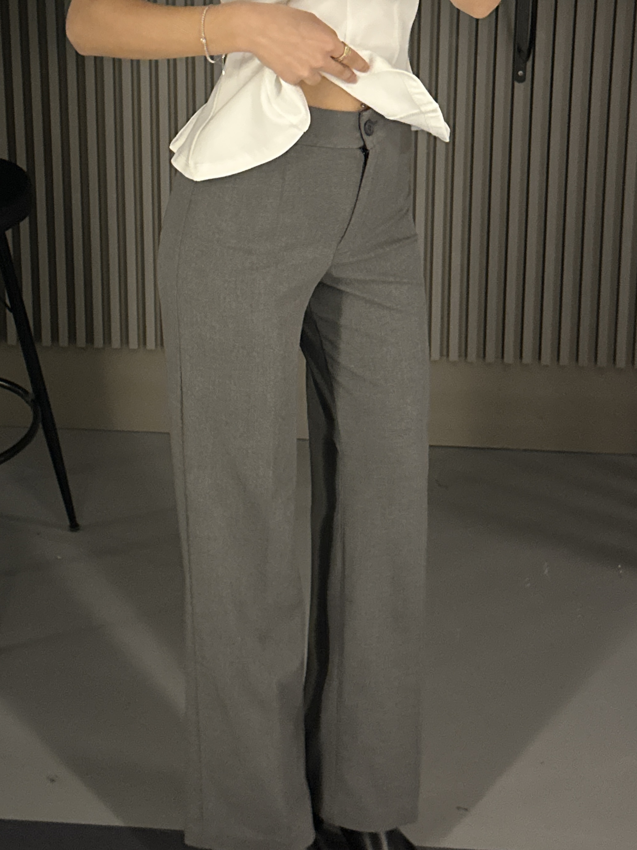 GRİ POLİVİSKON PANTOLON