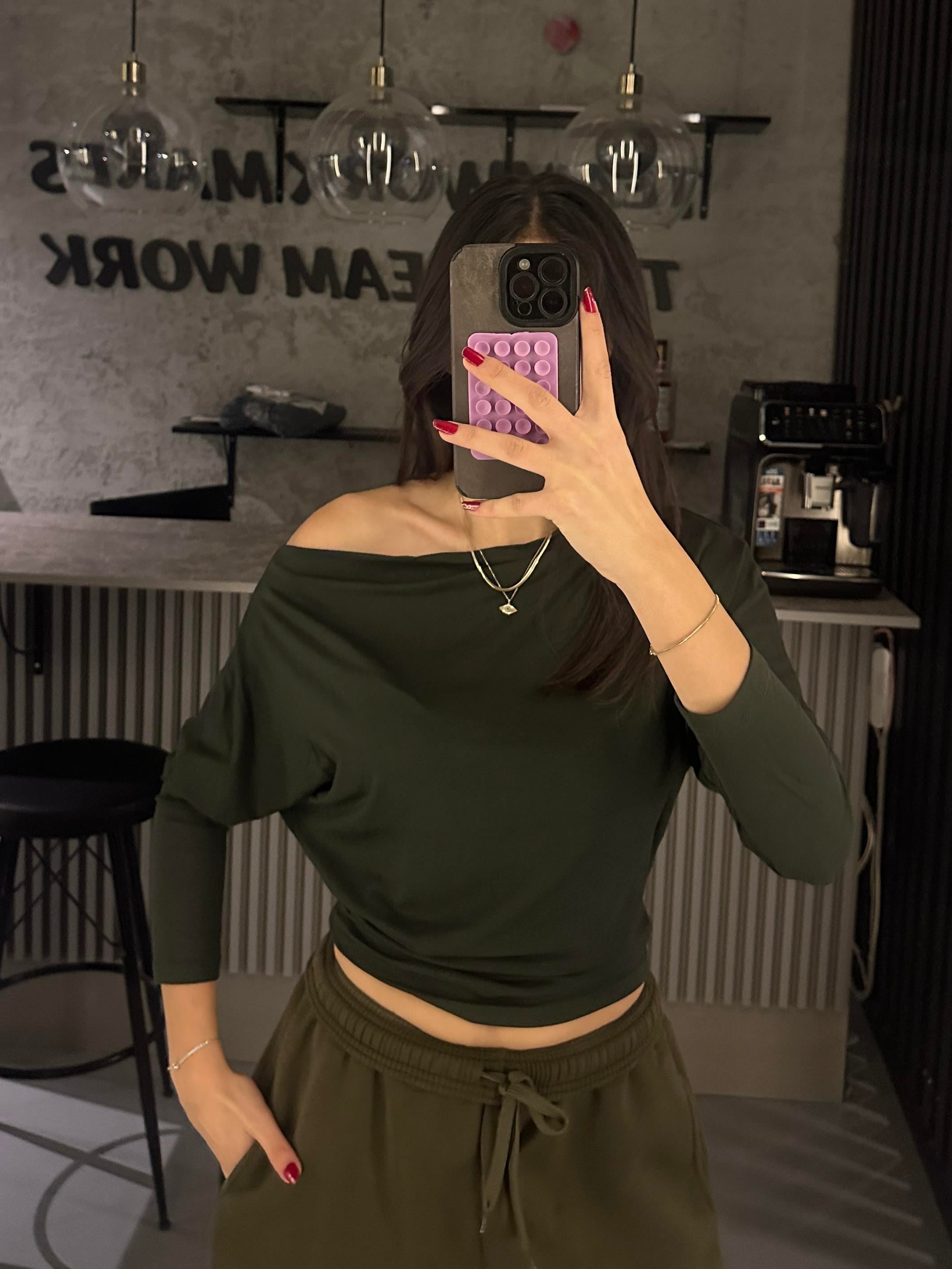 HAKİ DÜŞÜK OMUZ BOL BODY