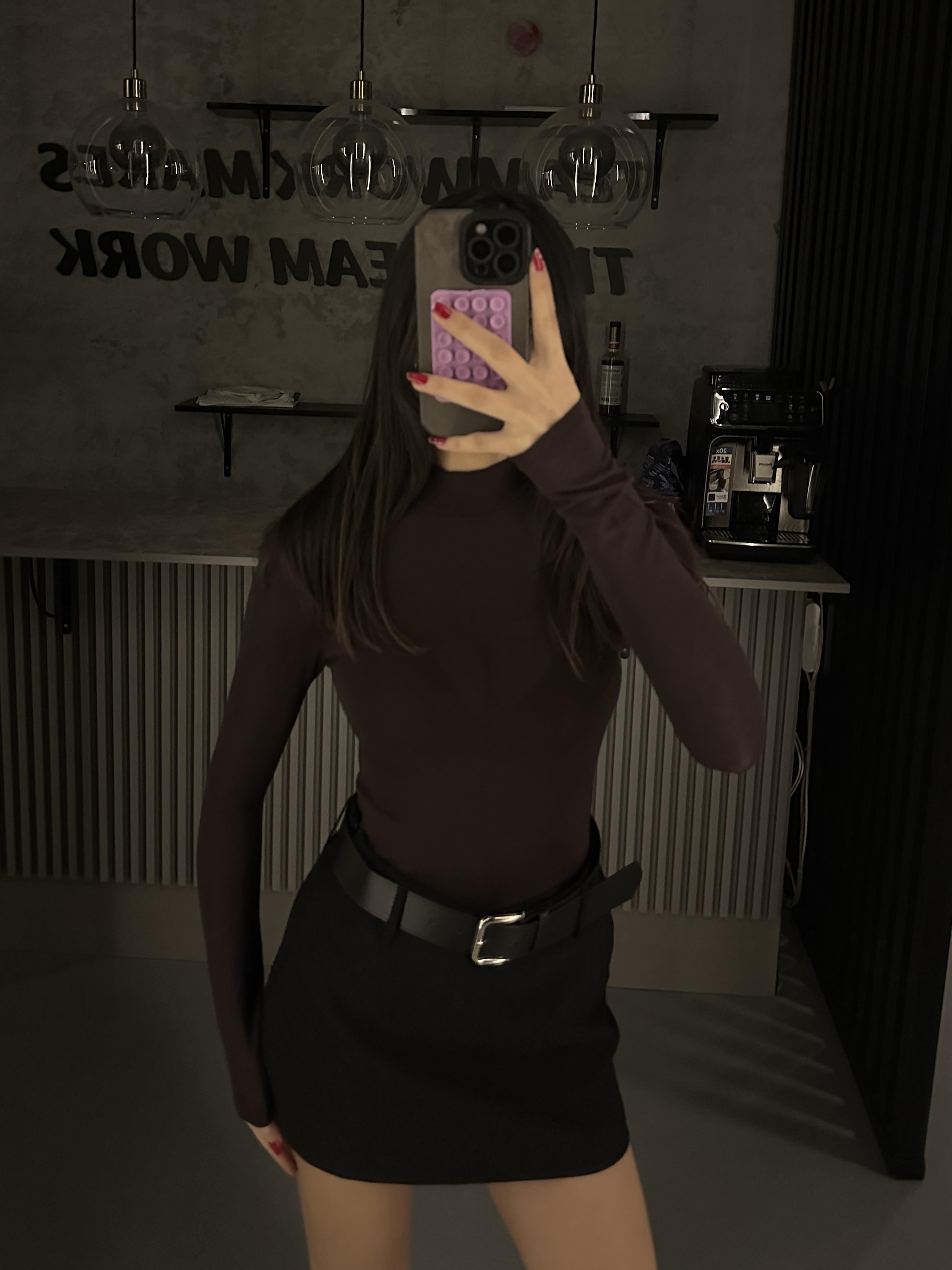KAHVE BALIKÇI YAKA TRANSPARAN BODY