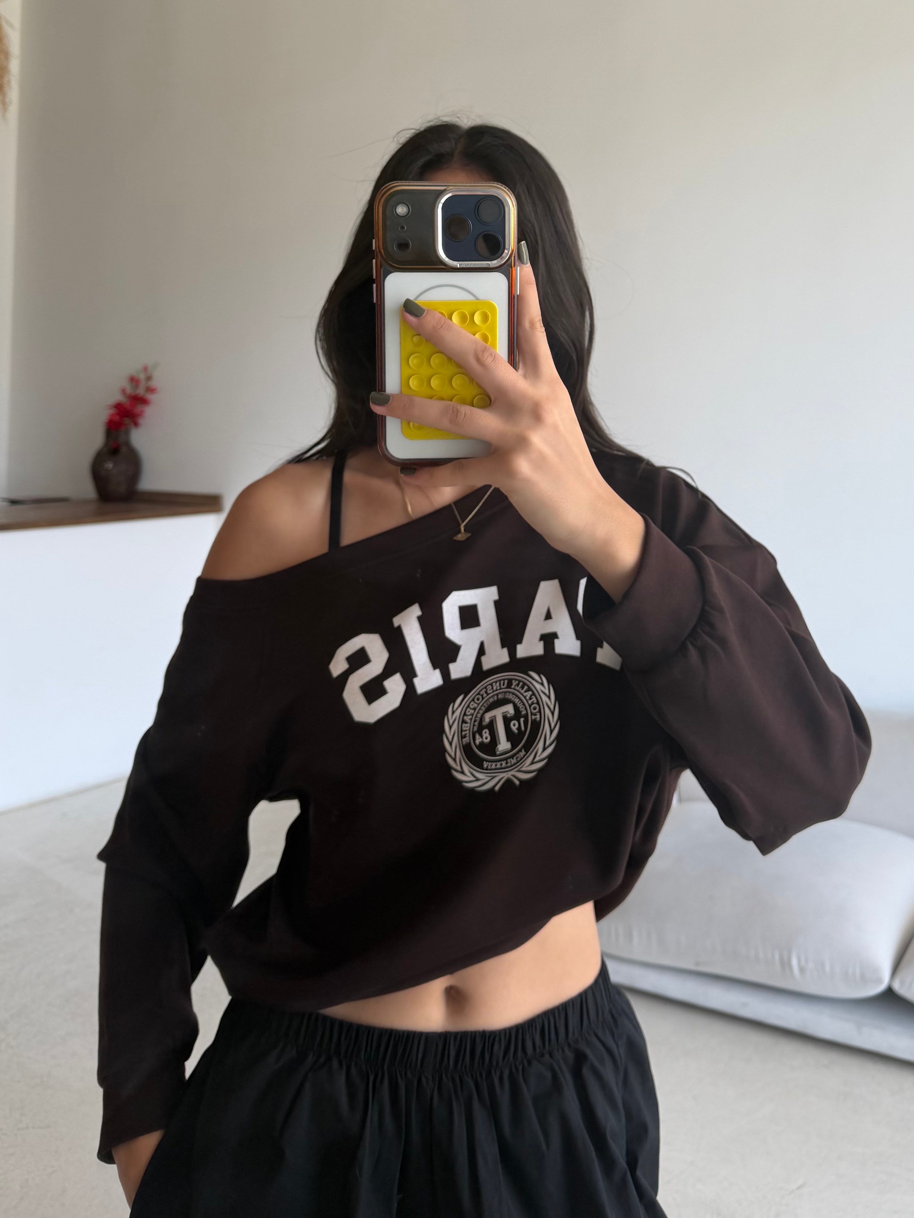 KAHVE DÜŞÜK OMUZ PARİS BODY