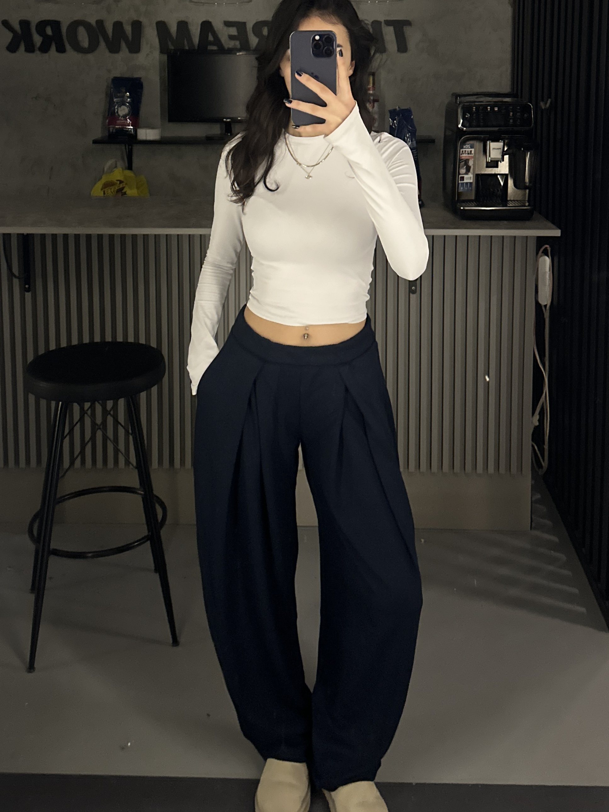 LACİVERT MODAL ŞALVAR PANTOLON