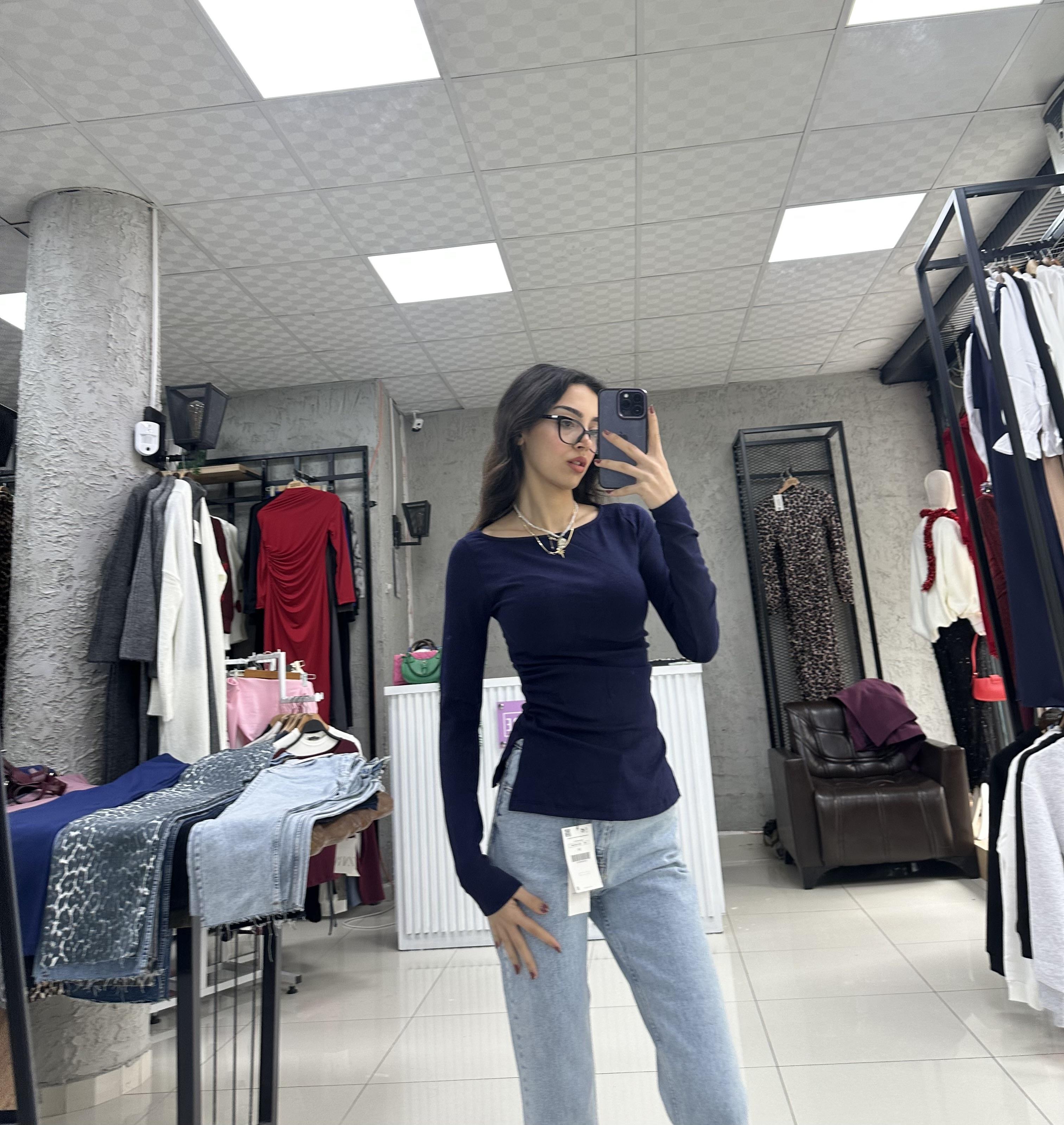 LACİVERT YAN DETAY Massimo D.  BLUZ