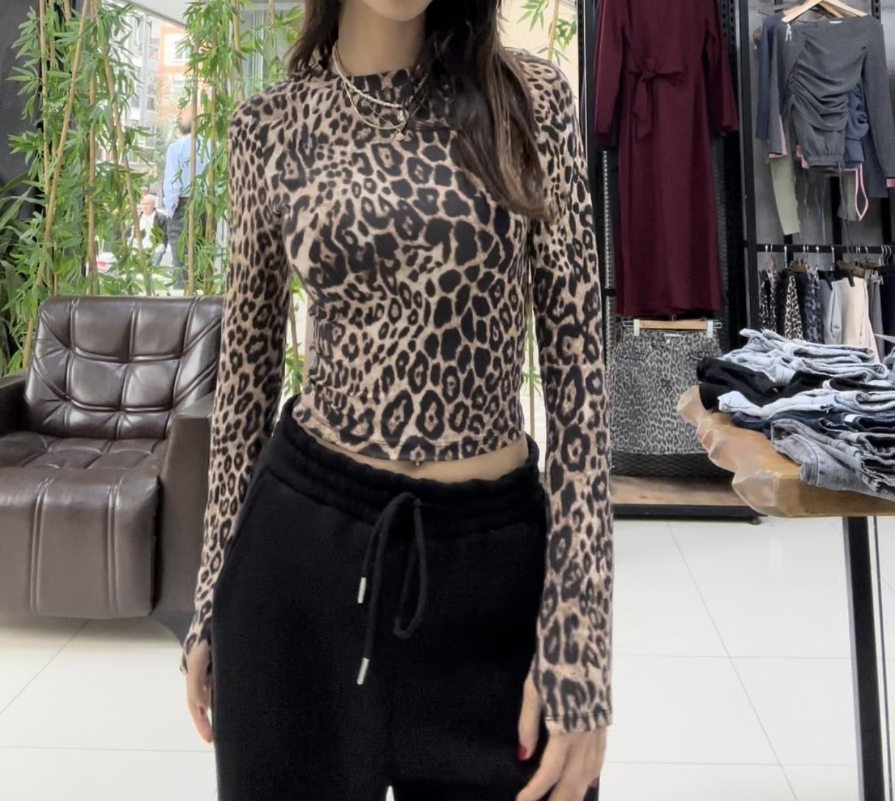 LEOPAR SOFT TOUCH PARMAK GEÇİRMELİ BODY