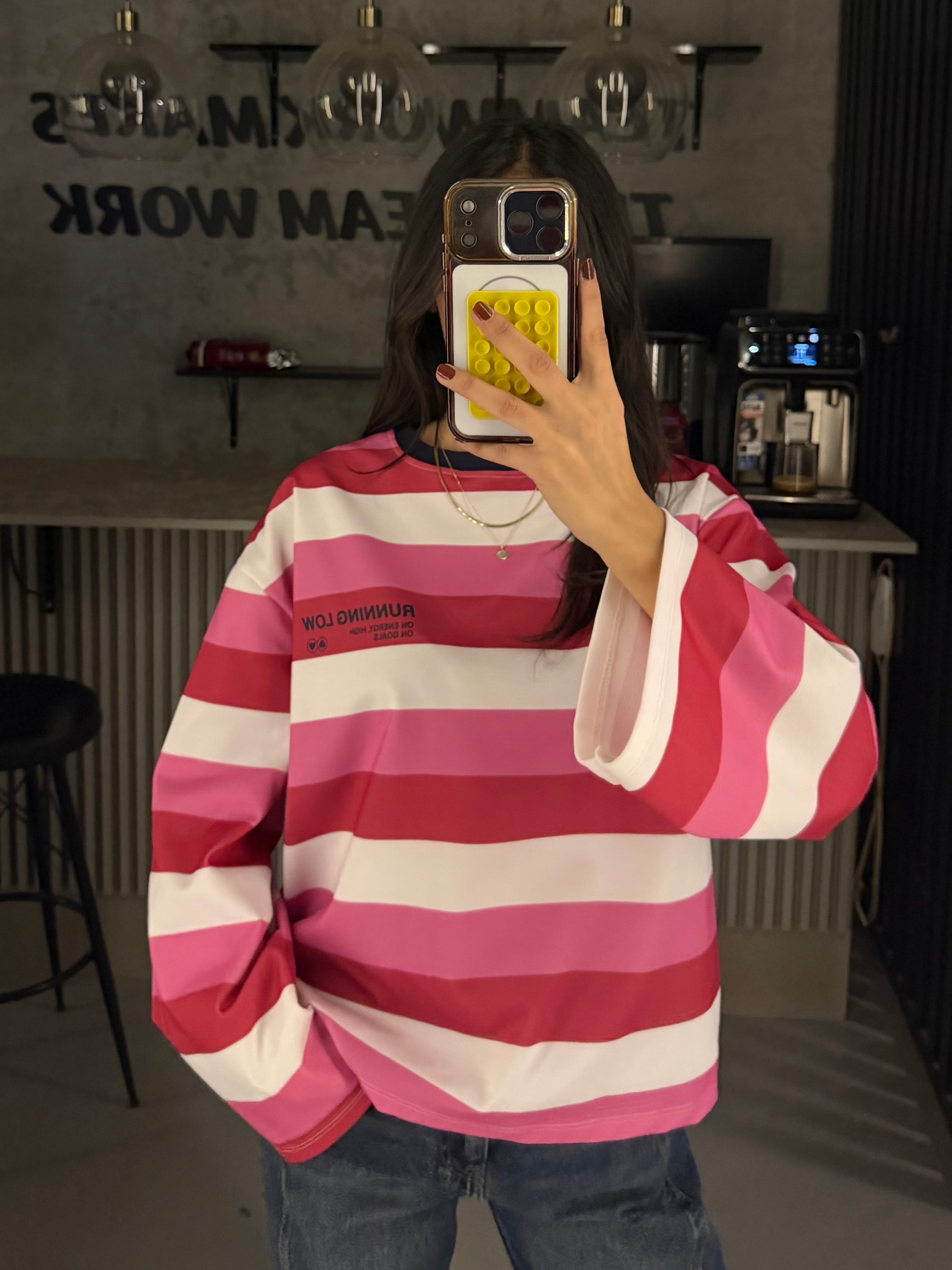 RUNNING ÇİZGİLİ SWEATER