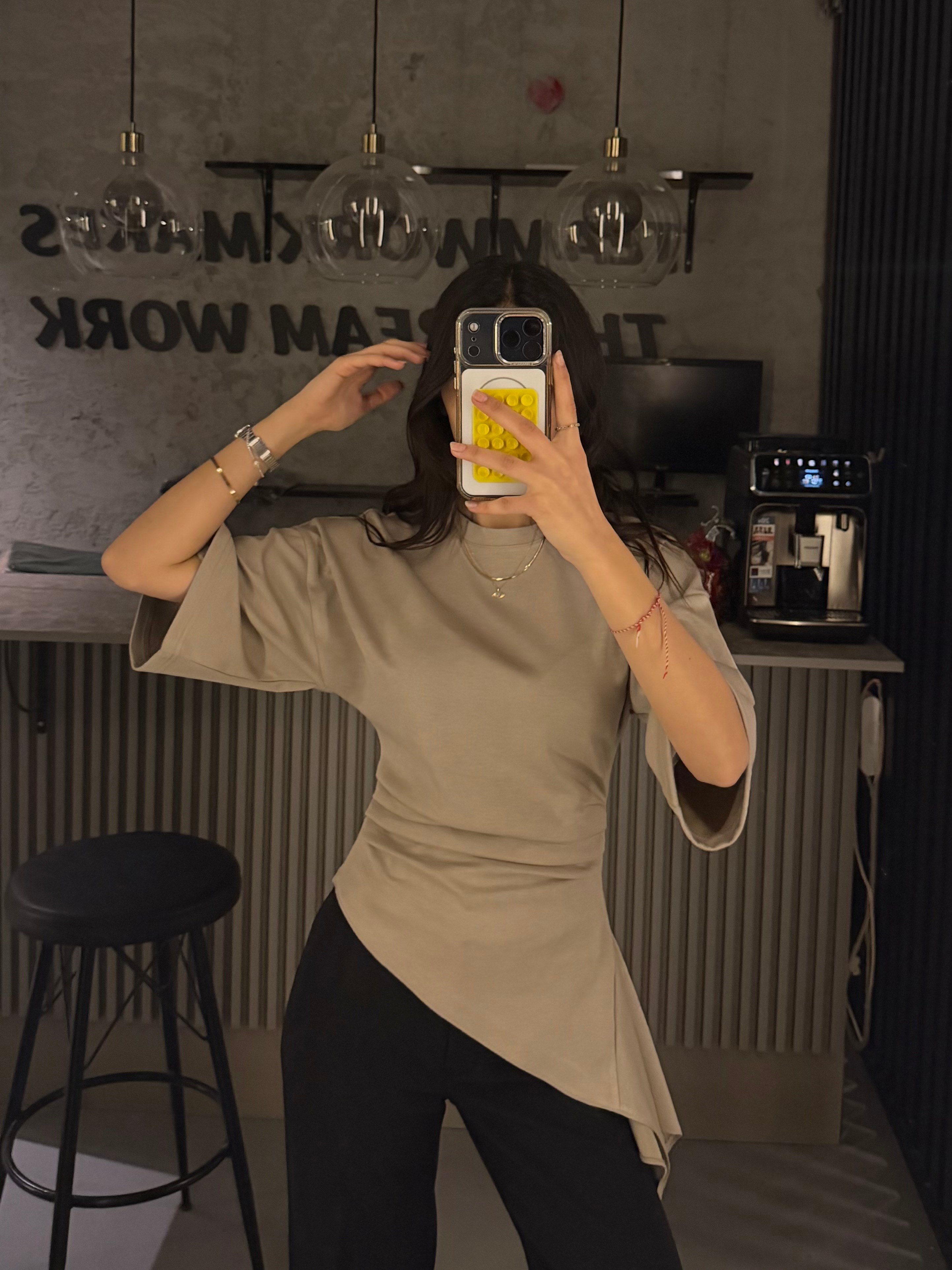 VİRAL BEJ FIRFIR BLUZ 