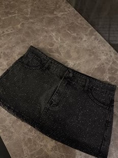 STR FÜME TAŞLI ŞORT ETEK