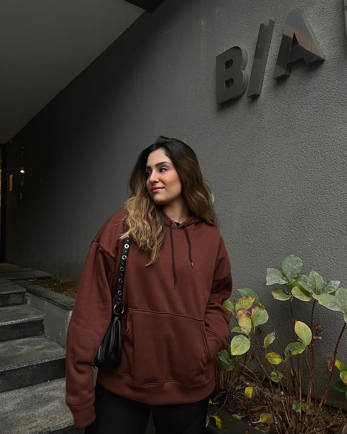 3 İPLİK KAPÜŞONLU KAHVERENGİ 