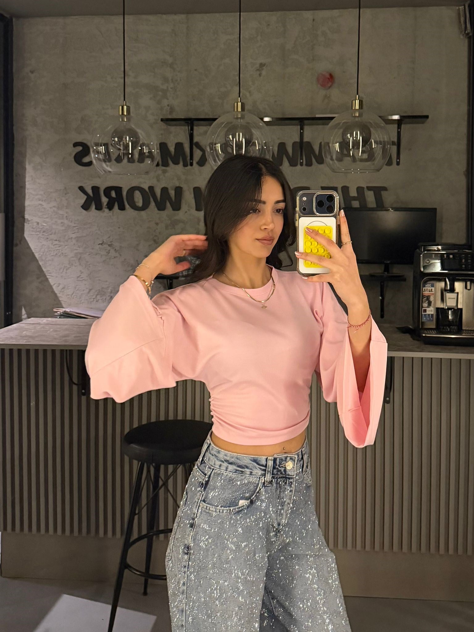 BEL KORSELİ PEMBE İSPANYOL KOL BODY
