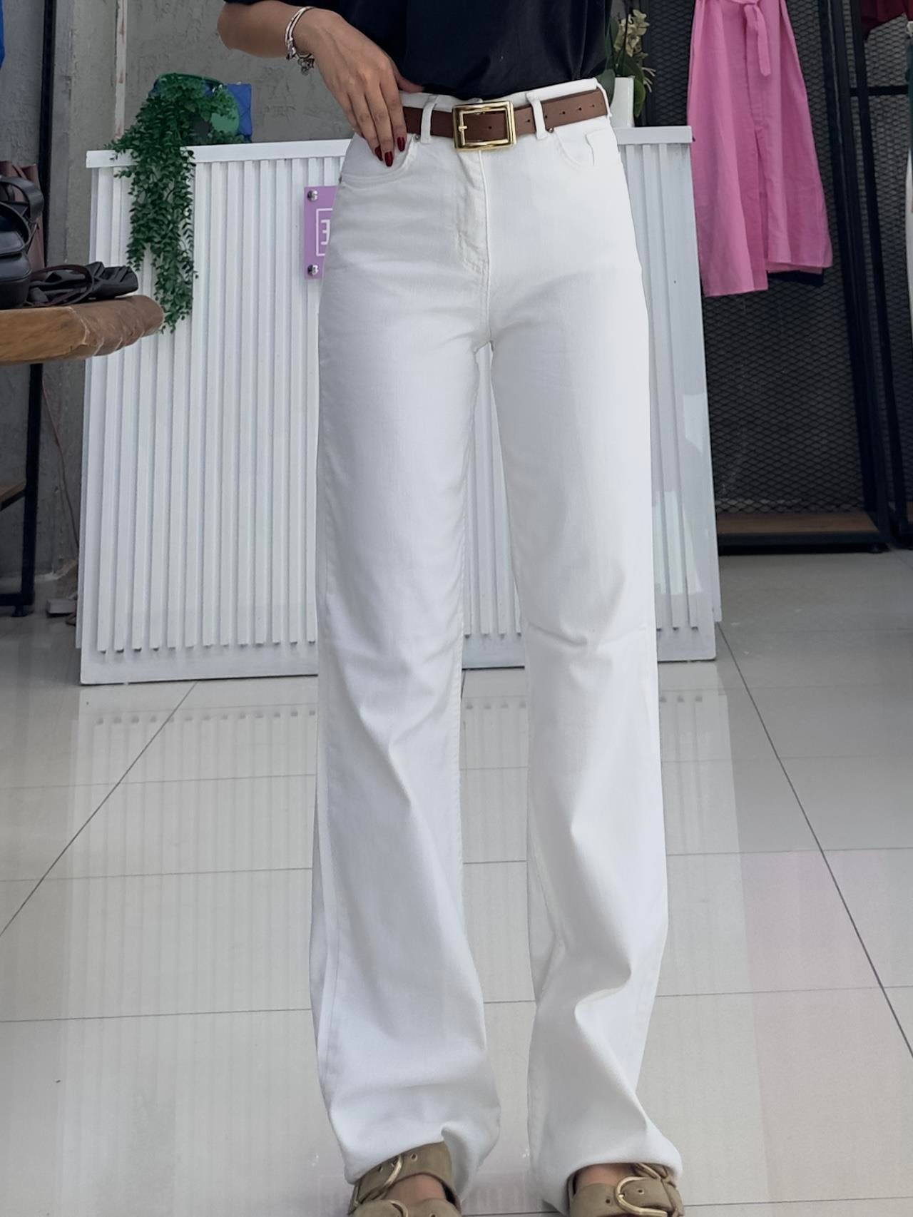 BEYAZ WIDE LEG JEAN
