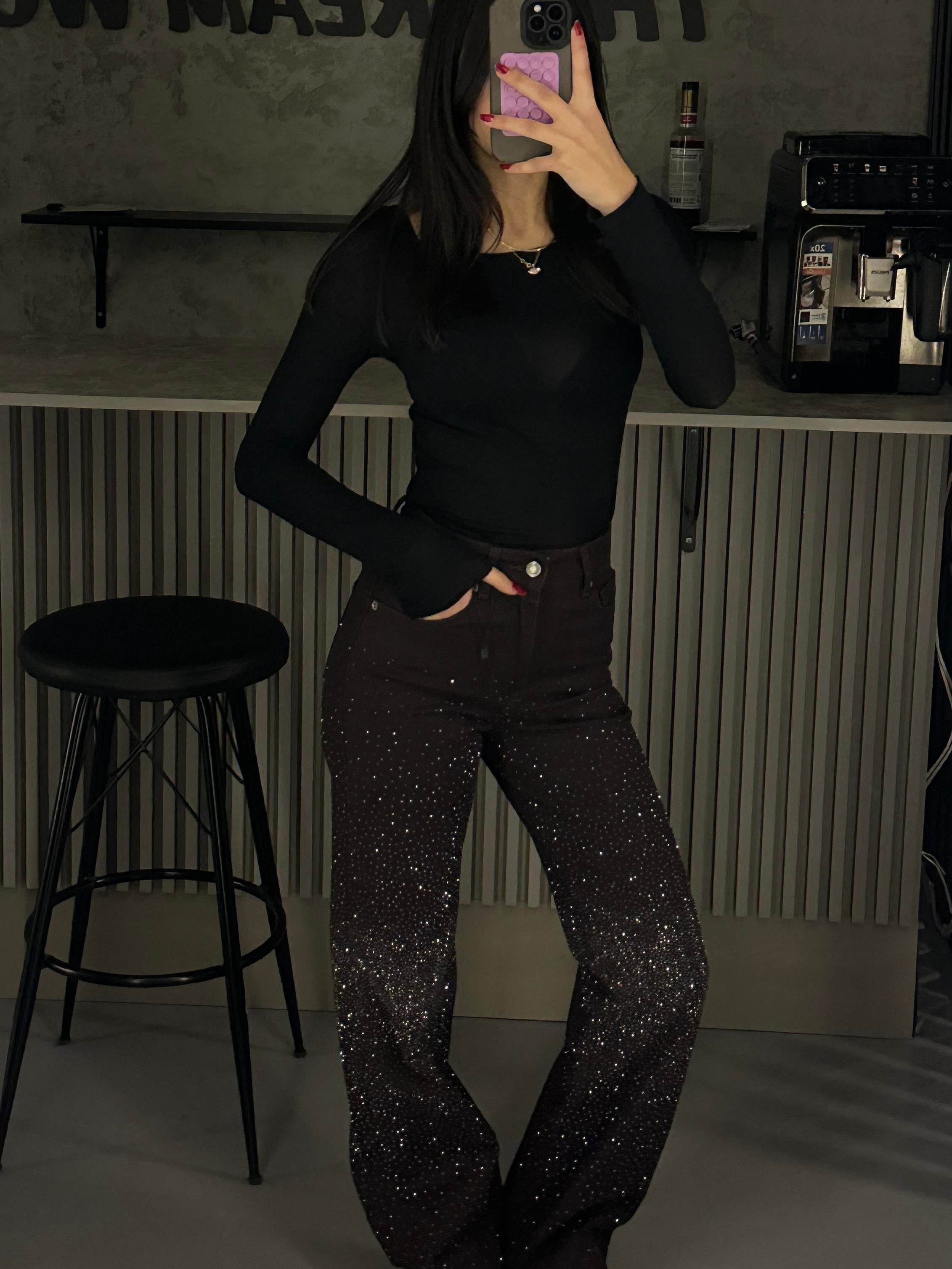 DİZ YOĞUNLUKLU KAHVE STRAIGHT JEAN