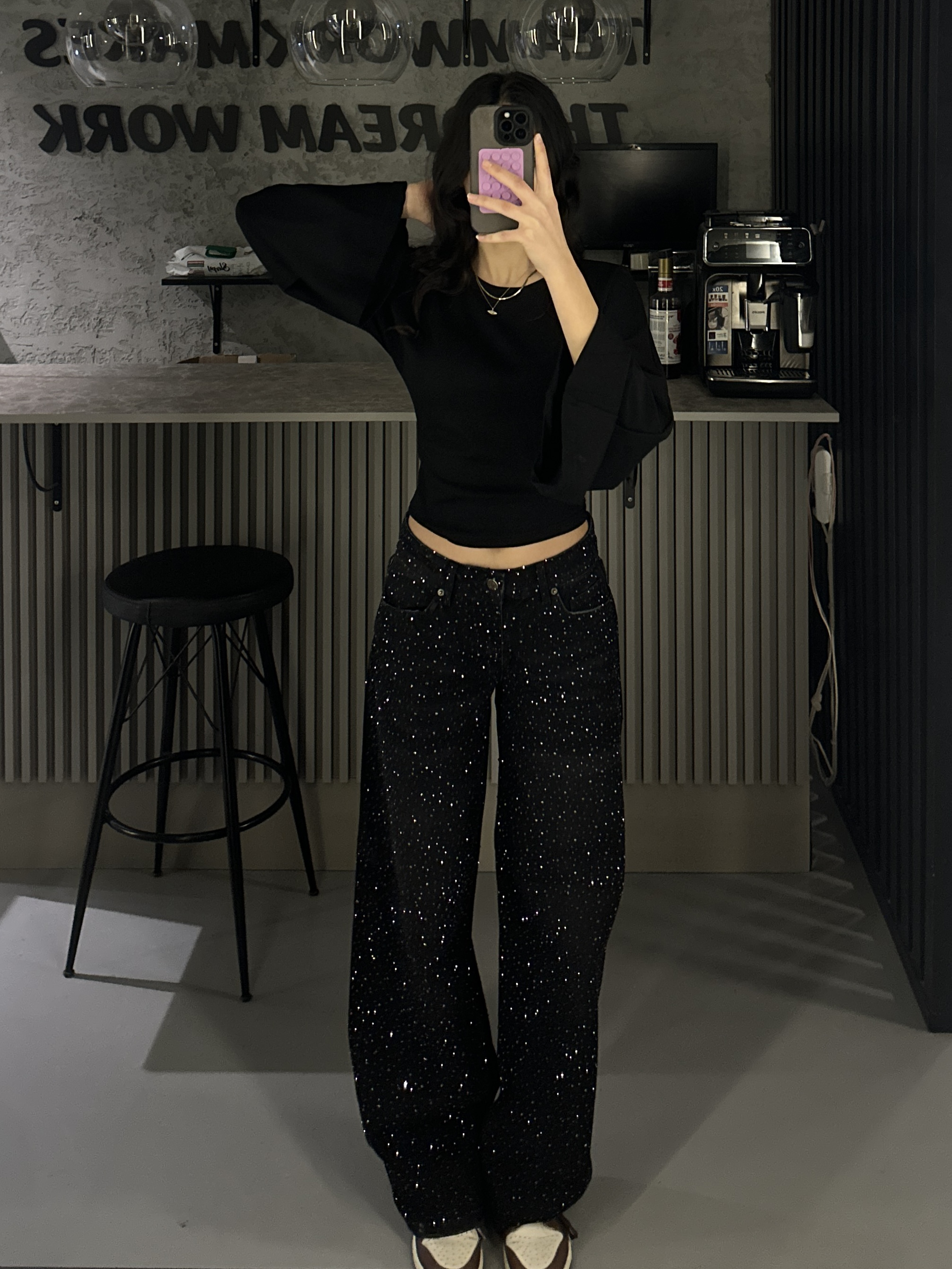 FC FULL TAŞLI ANTRASİT BAGGY JEAN