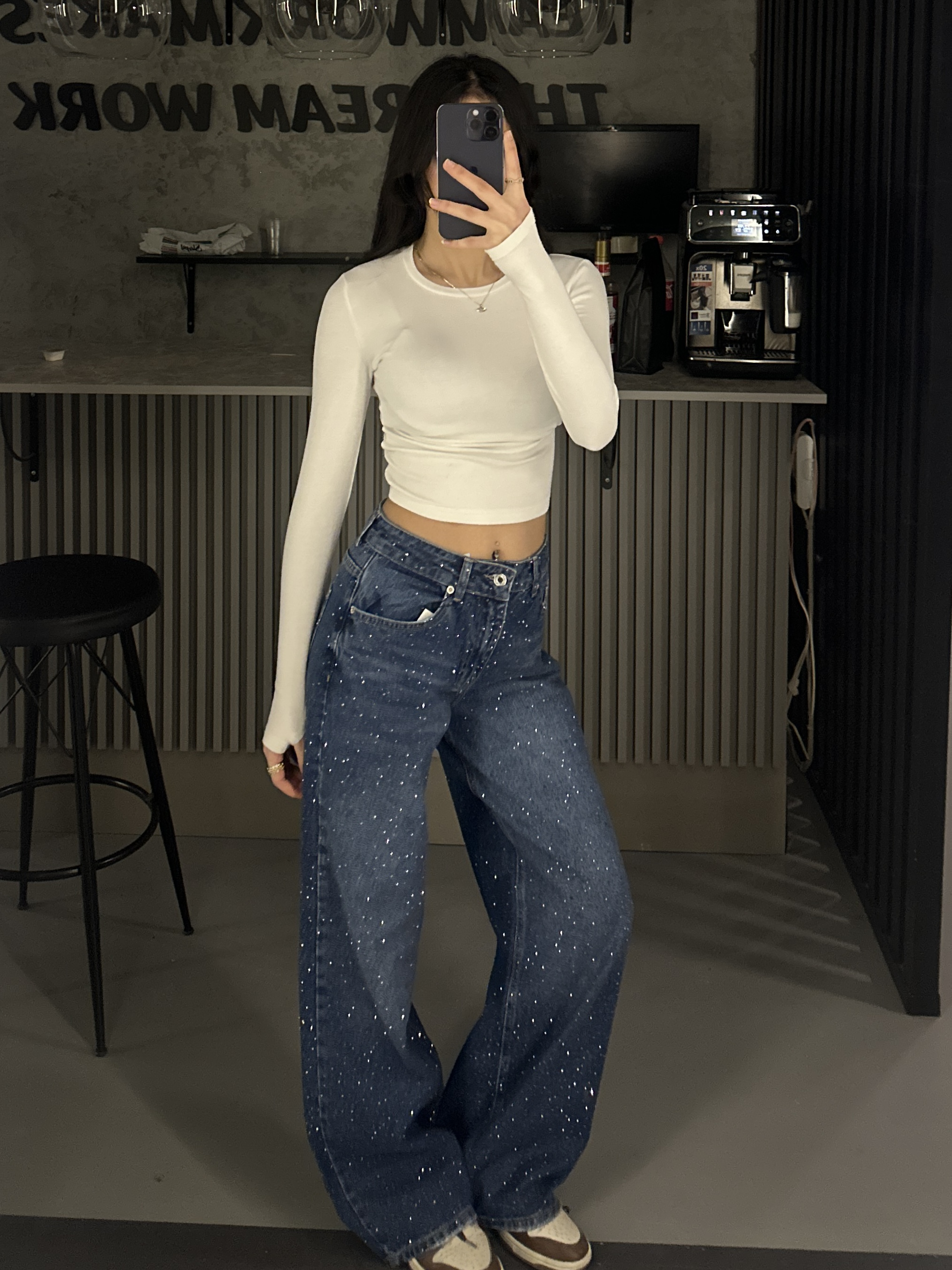 FC FULL TAŞLI KOYU KOT BAGGY JEAN