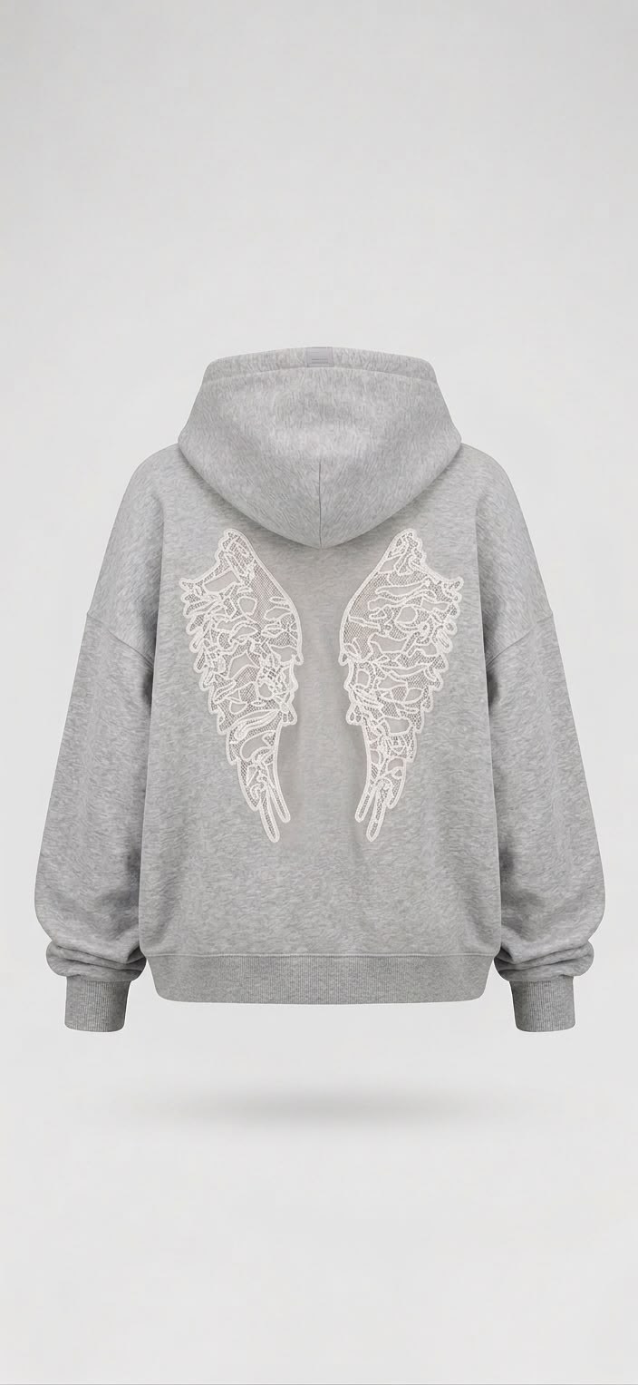 FC GRİ ANGEL DANTEL SWEATSHİRT