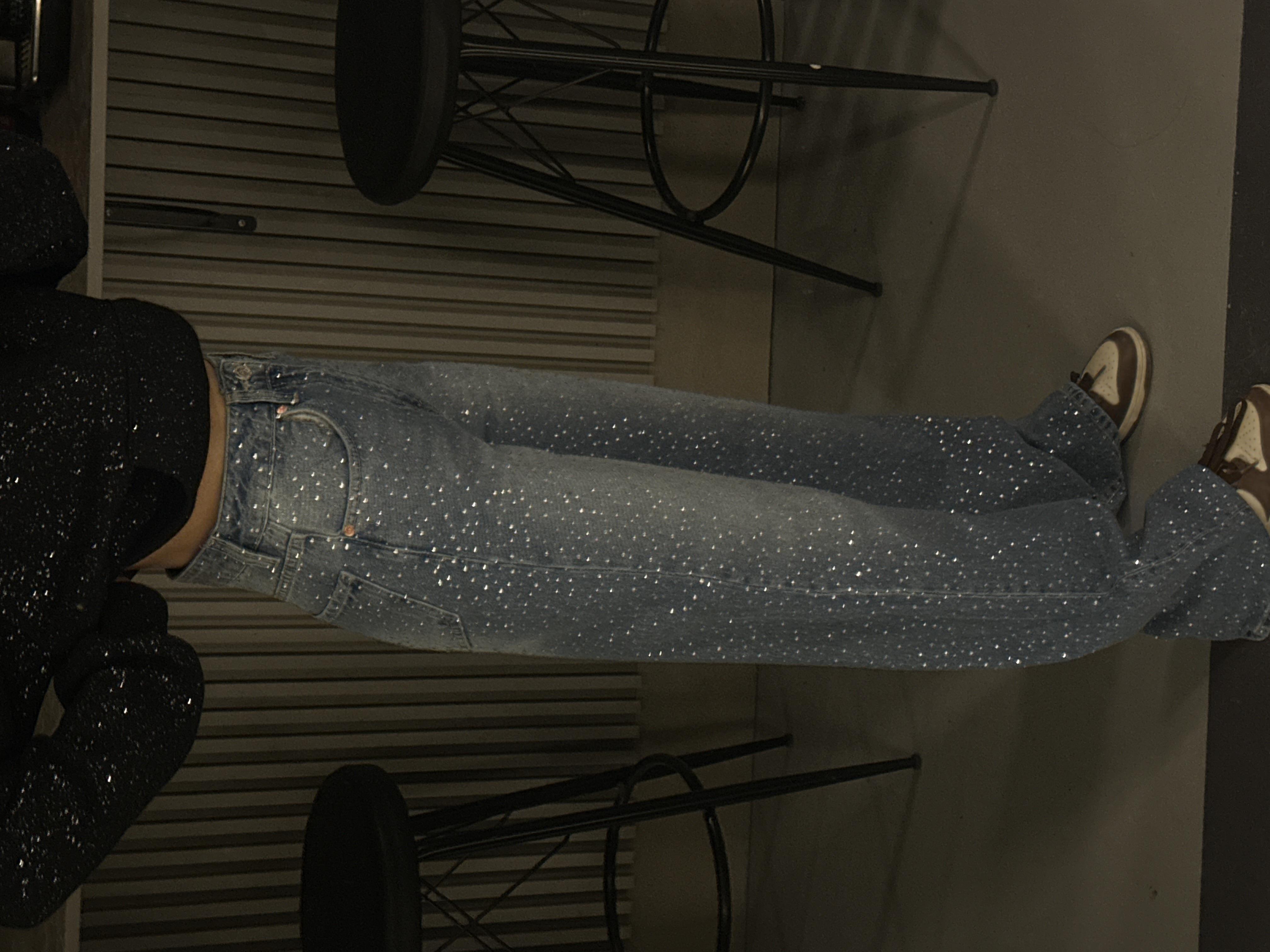 FULL TAŞLI AÇIK RENK YÜKSEK BEL STRAIGHT JEAN
