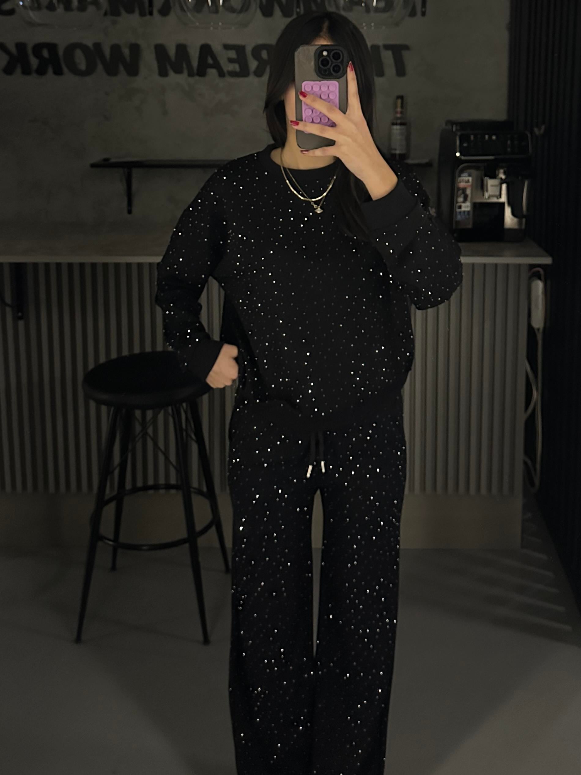 FULL TAŞLI MODAL KUMAŞ SWEAT TAKIM 