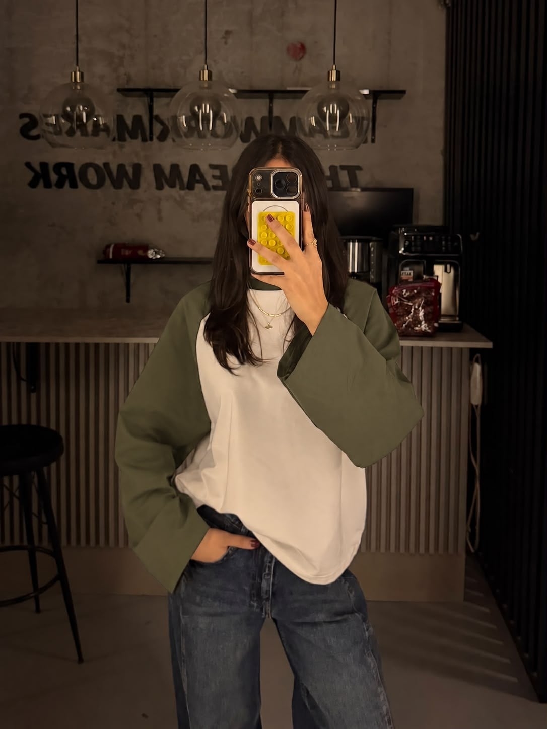 HAKİ REGLAN KOL SWEATER
