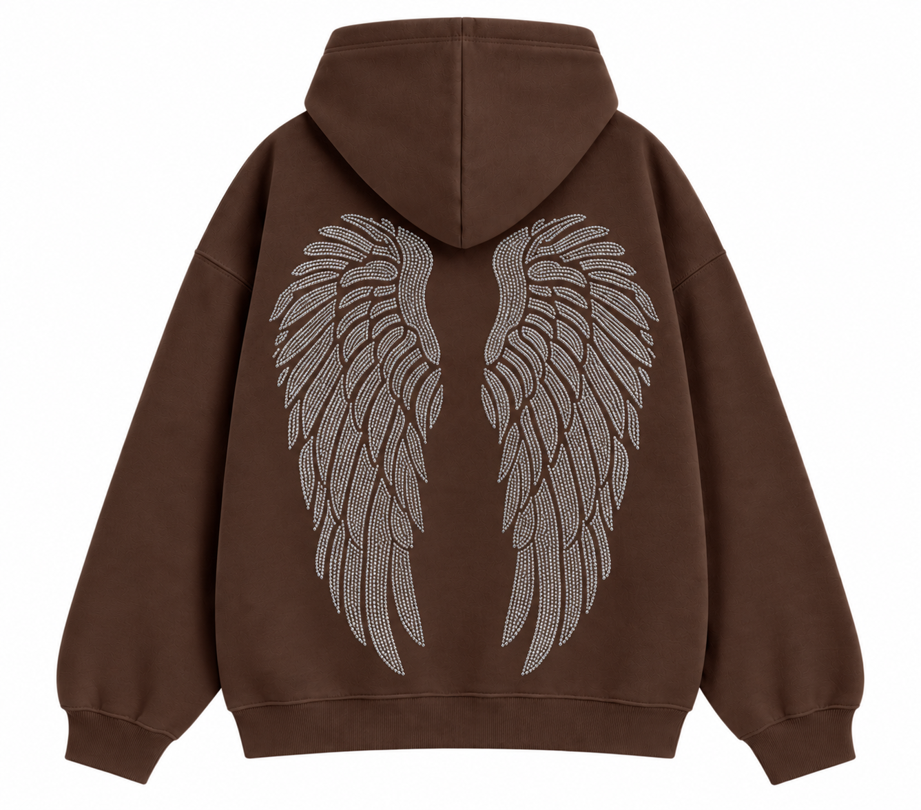 KAHVE ANGEL TAŞLI SWEATSHIRT