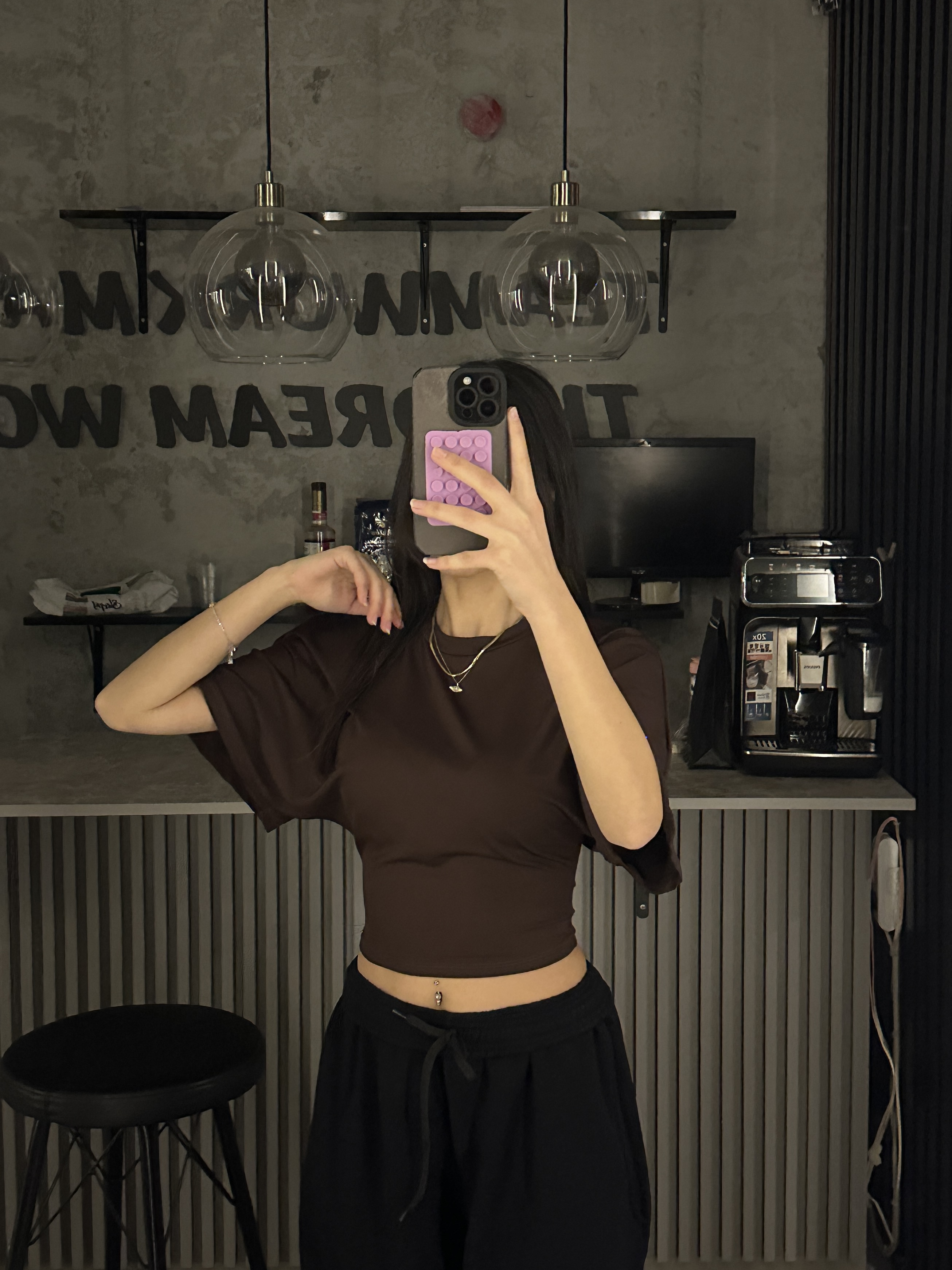 KAHVE BEL KORSELİ KISA KOL BLUZ
