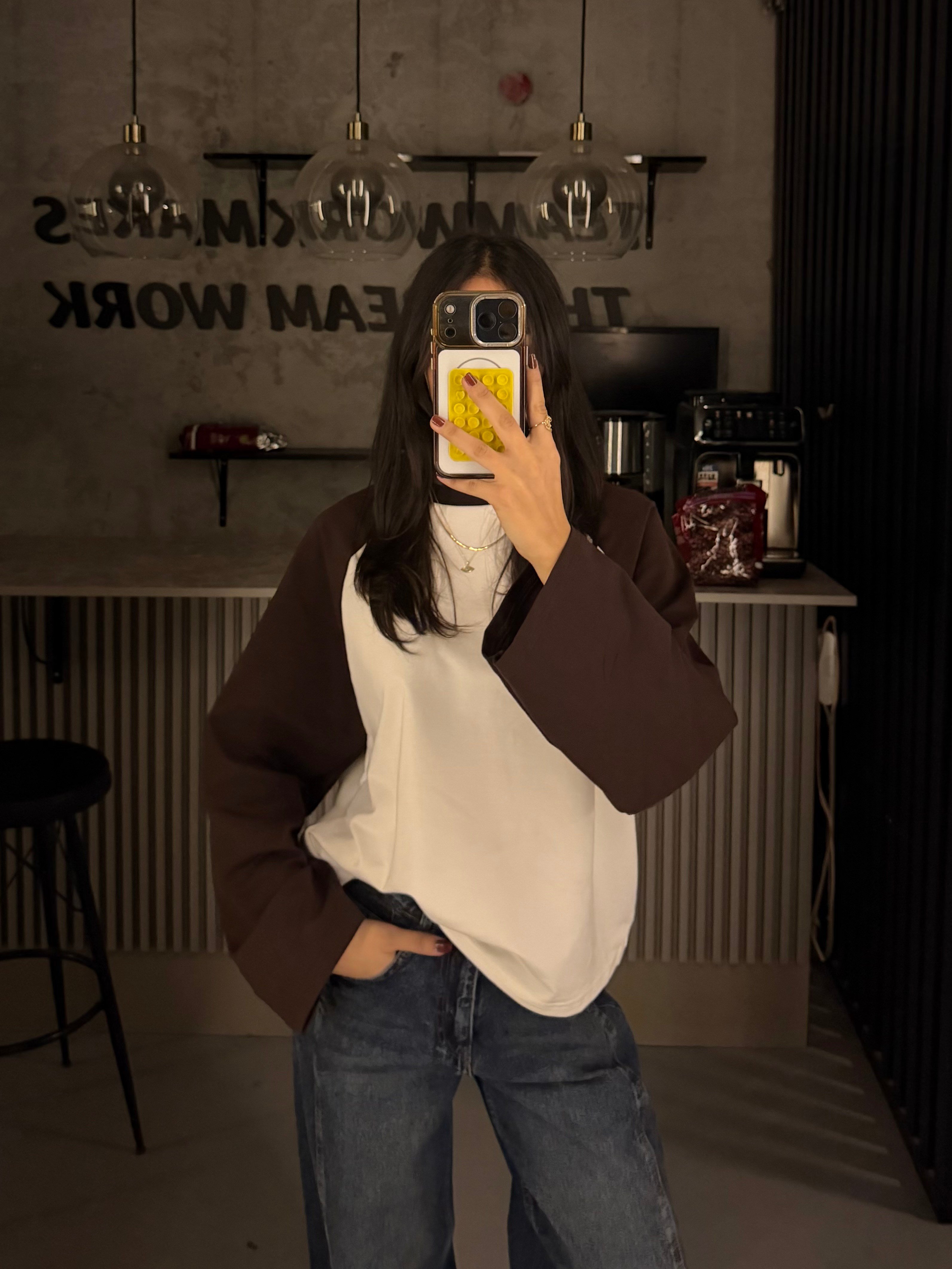 KAHVE REKLAM KOL SWEATER