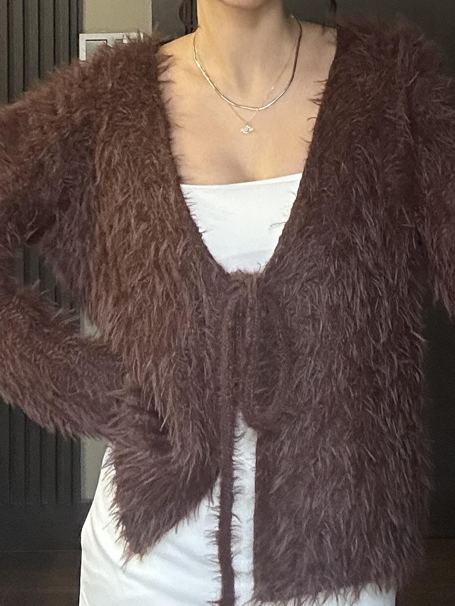 KAHVE SAKALLI BAĞLAMA YUMOŞ  HIRKA