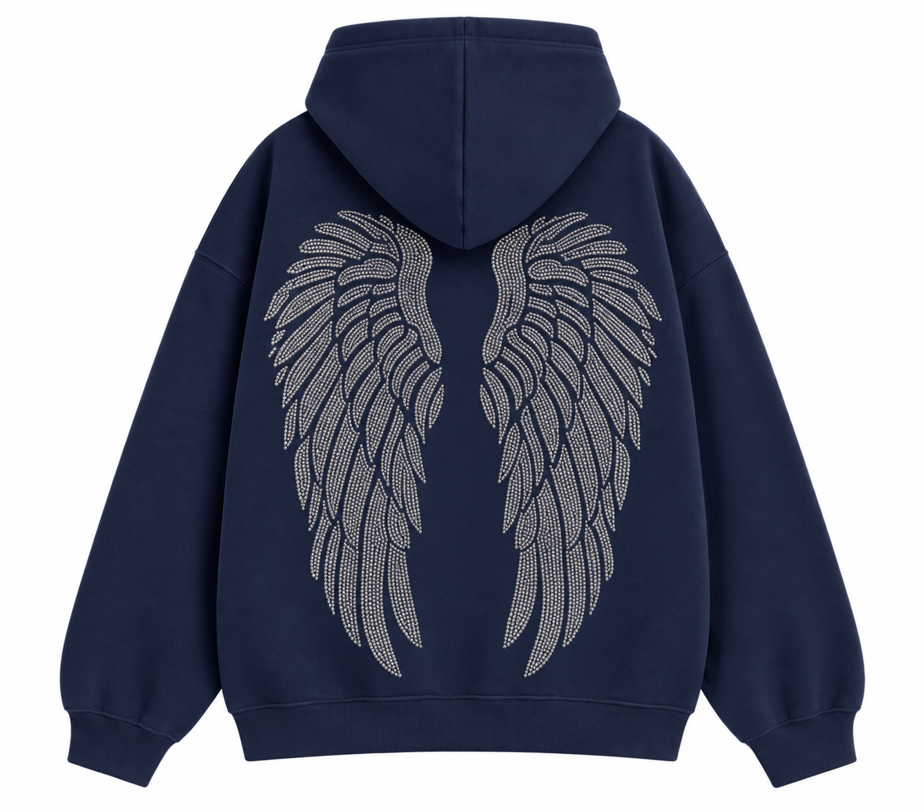 LACİVERT ANGEL TAŞLI SWEATSHIRT