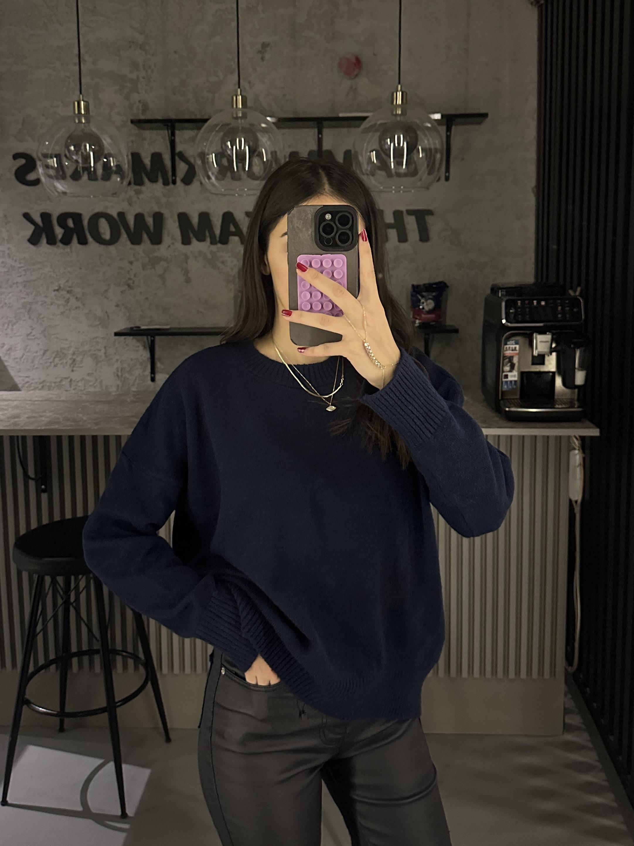 LACİVERT BASIC KAZAK