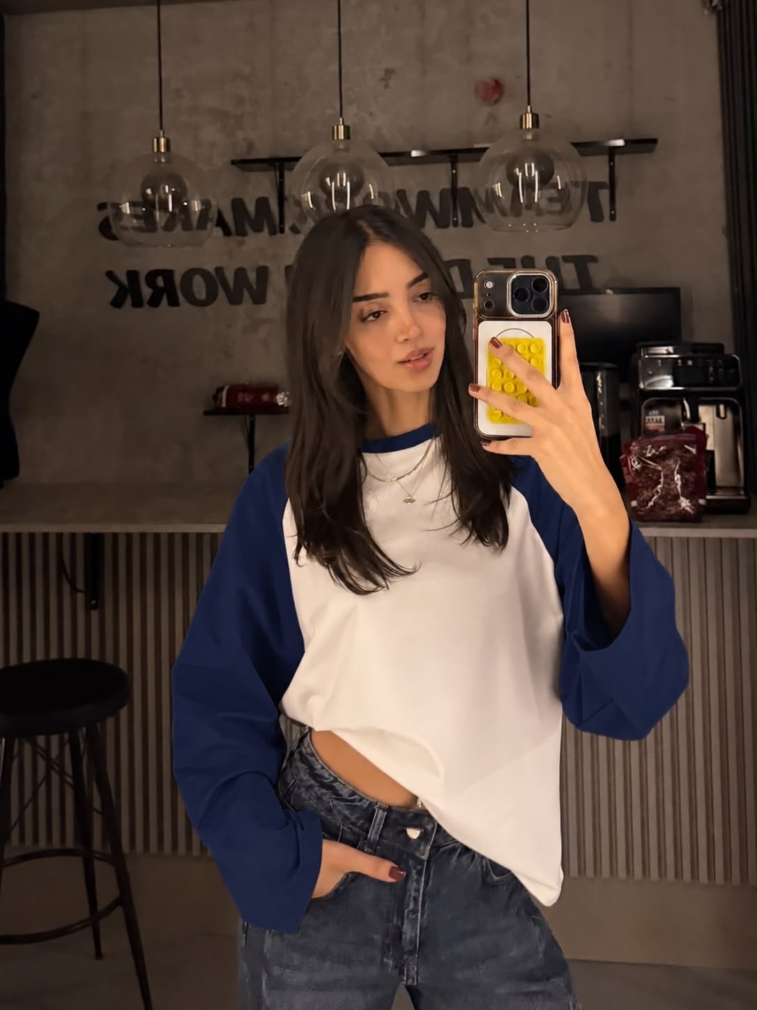 LACİVERT REGLAN KOL SWEATER