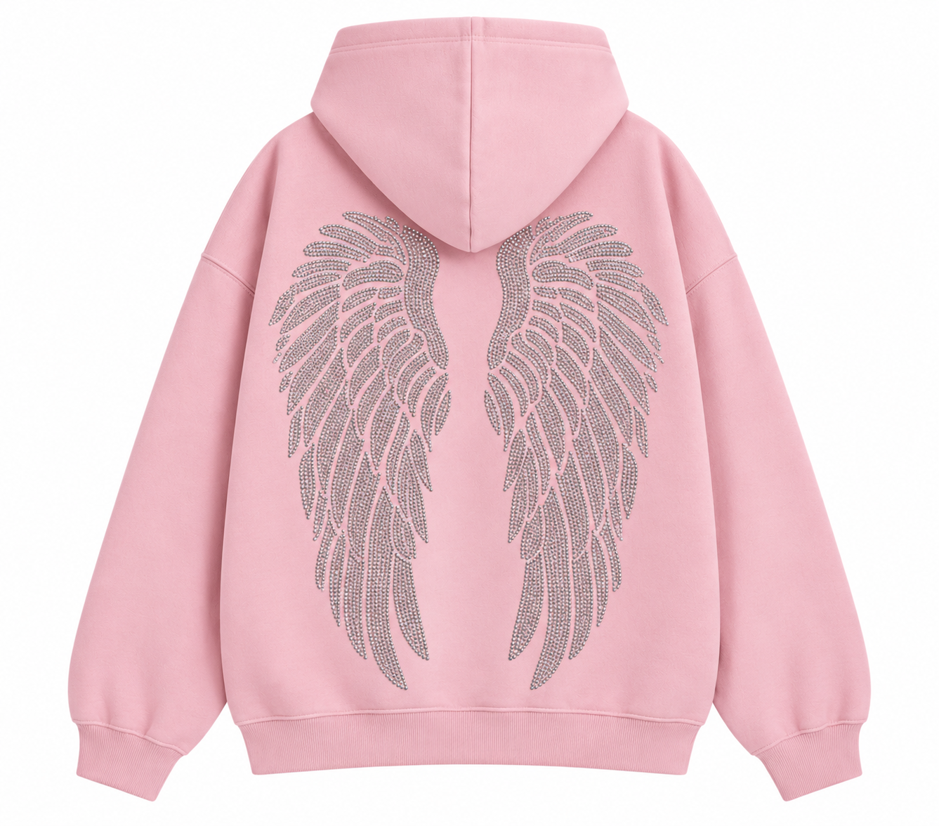 PEMBE ANGEL TAŞLI SWEATSHIRT
