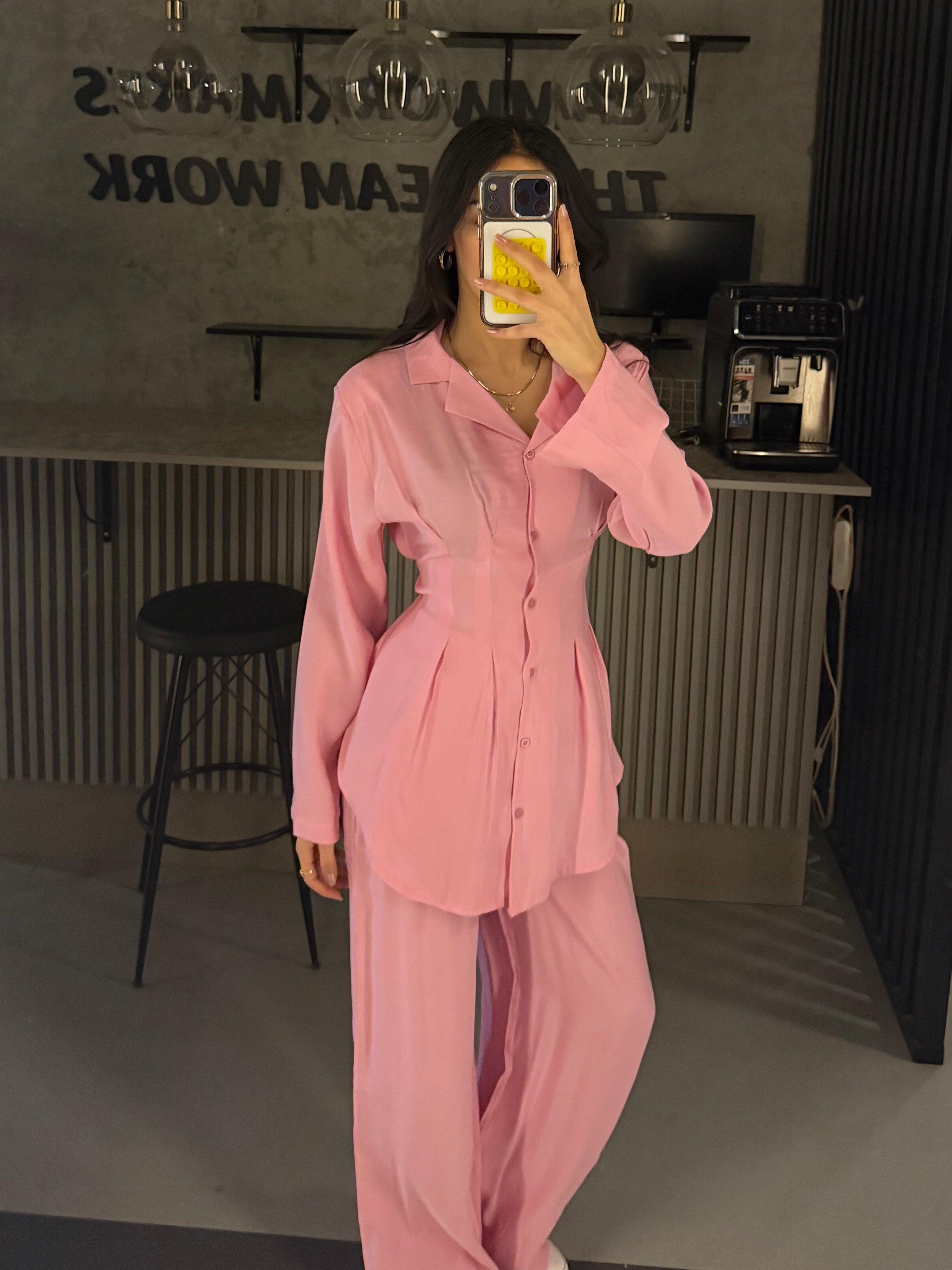 PEMBE KORSELİ TENSEL BAĞCIKLR TAKIM