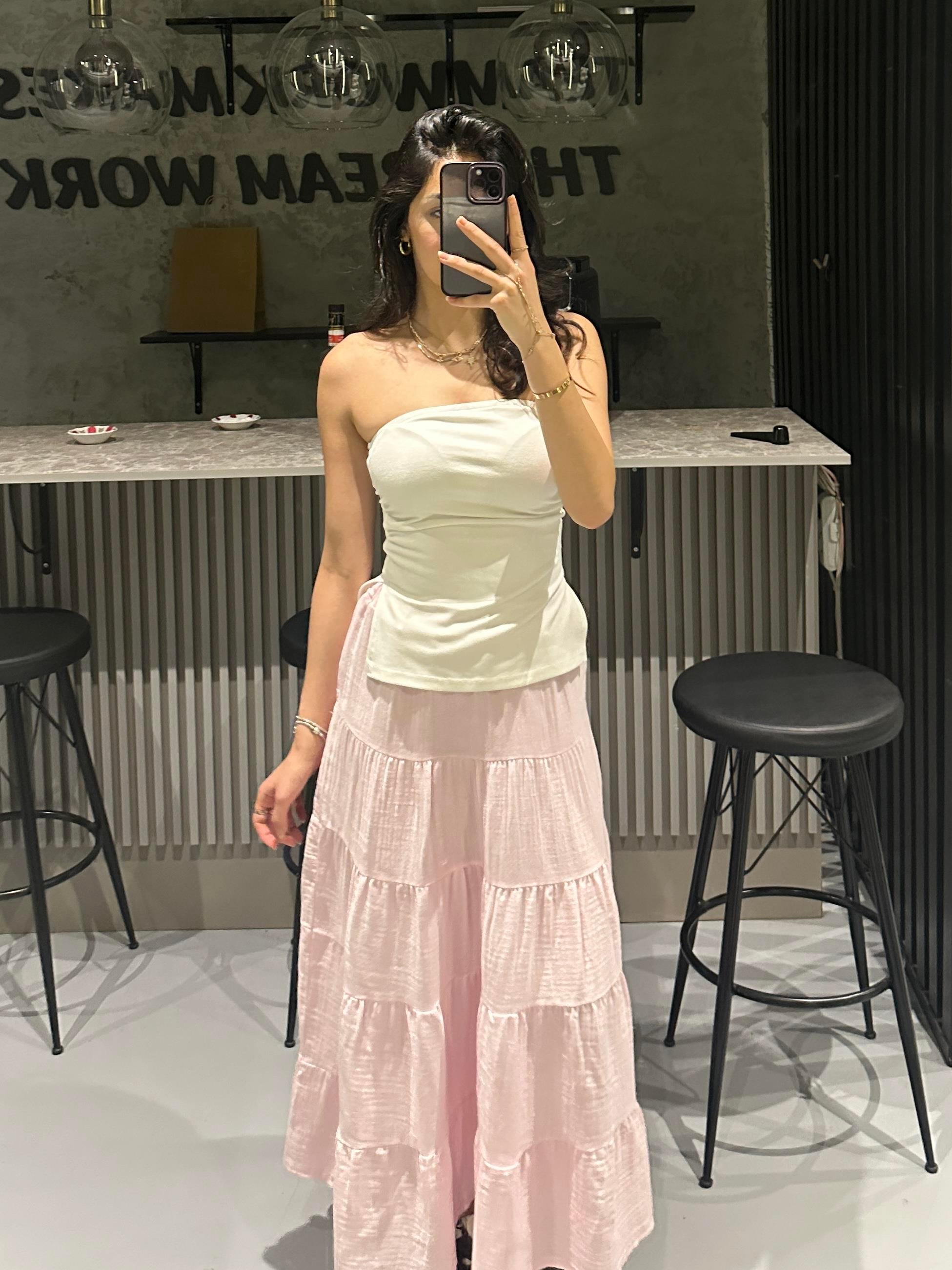 PEMBE MAXİ BOY ETEK