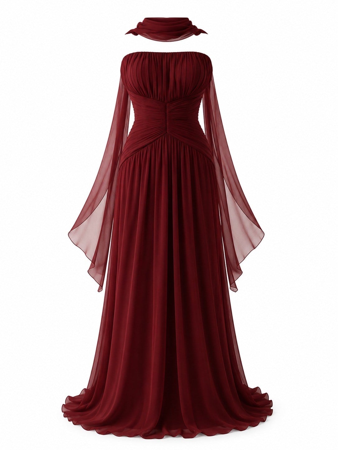 ROSE BORDO ABİYE