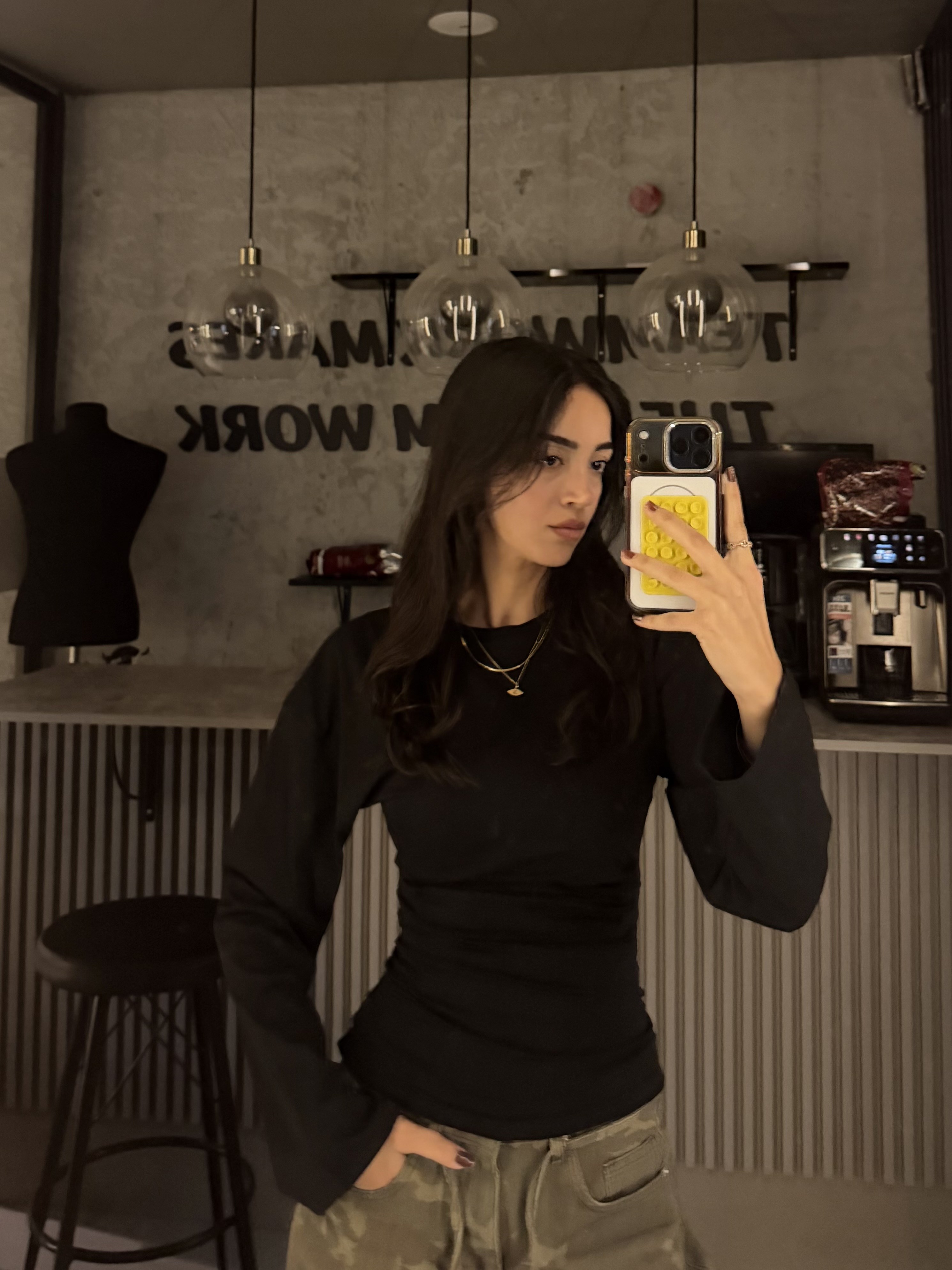 SİYAH PAMUKLU TAM BOY BÜZGÜLÜ BODY