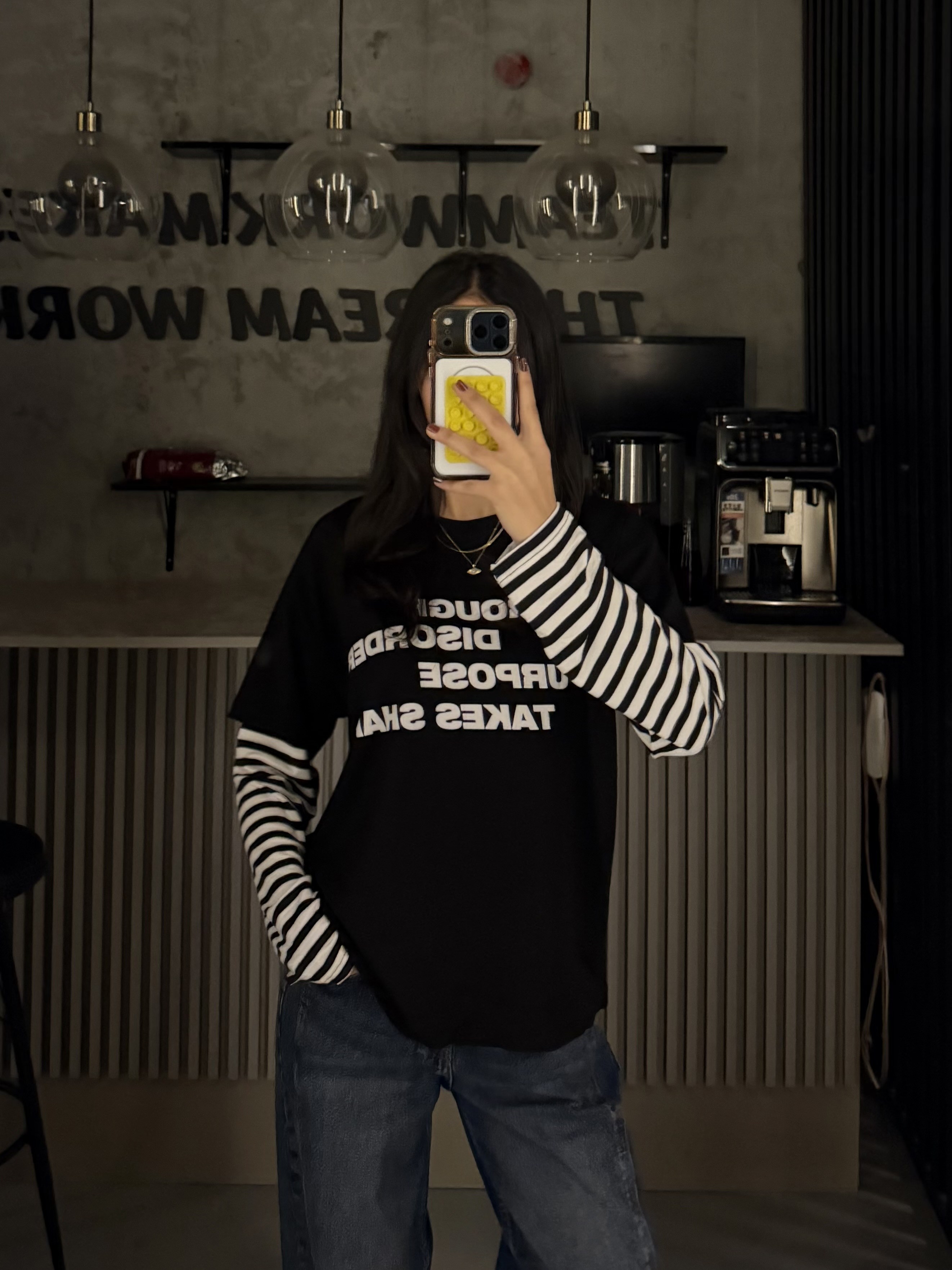 SİYAH THROUGH ÇİZGİLİ SWEATER