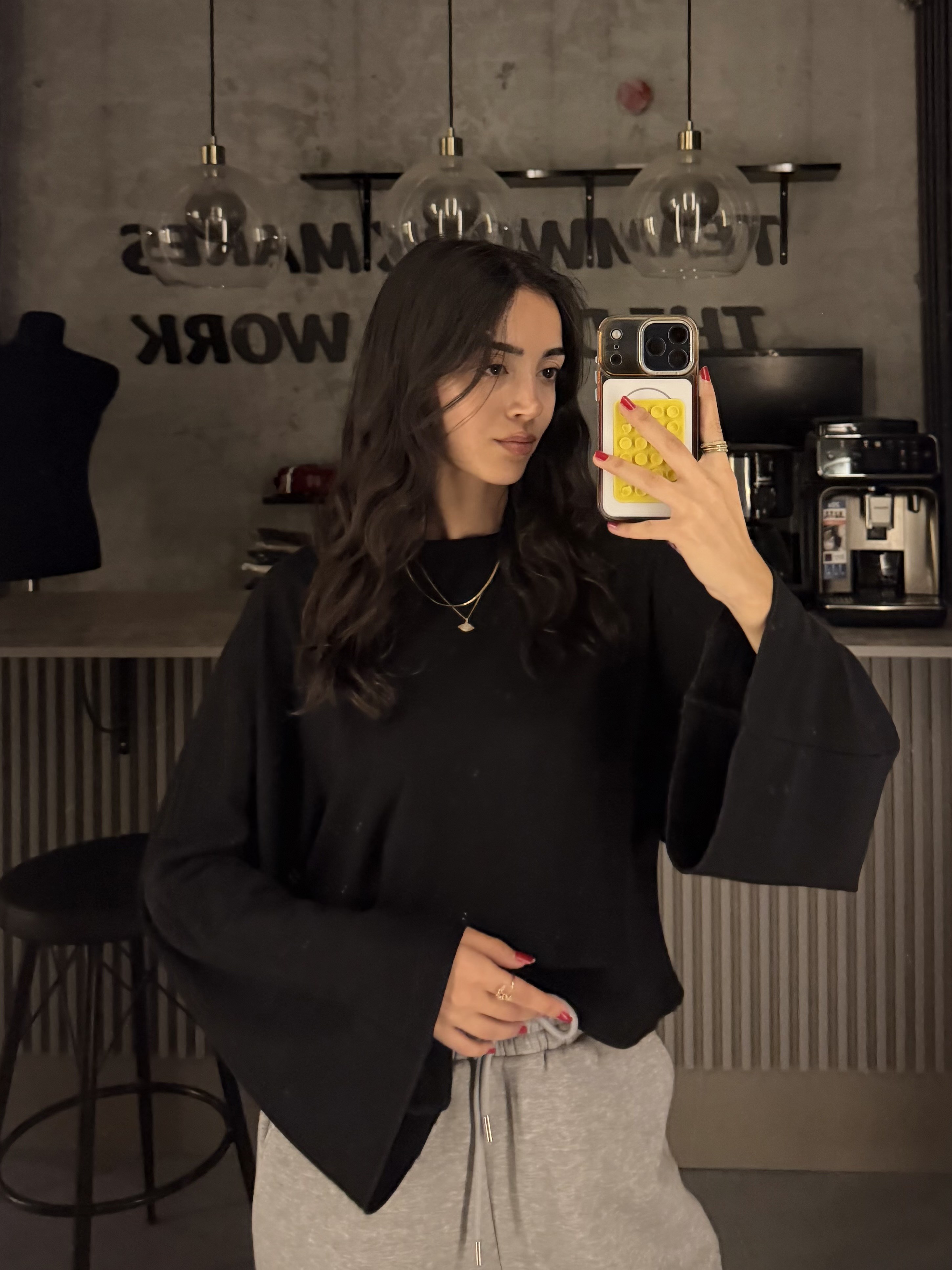 SİYAH YARASA KOL OVERSİZE TİŞÖRT